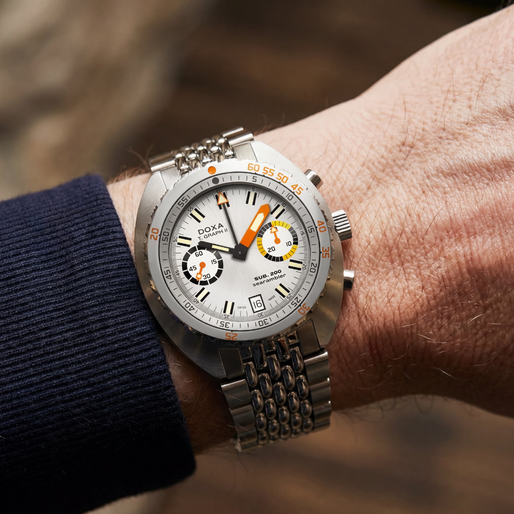 DOXA SUB 200 T.Graph II Searambler on Bracelet 806.10.021.10