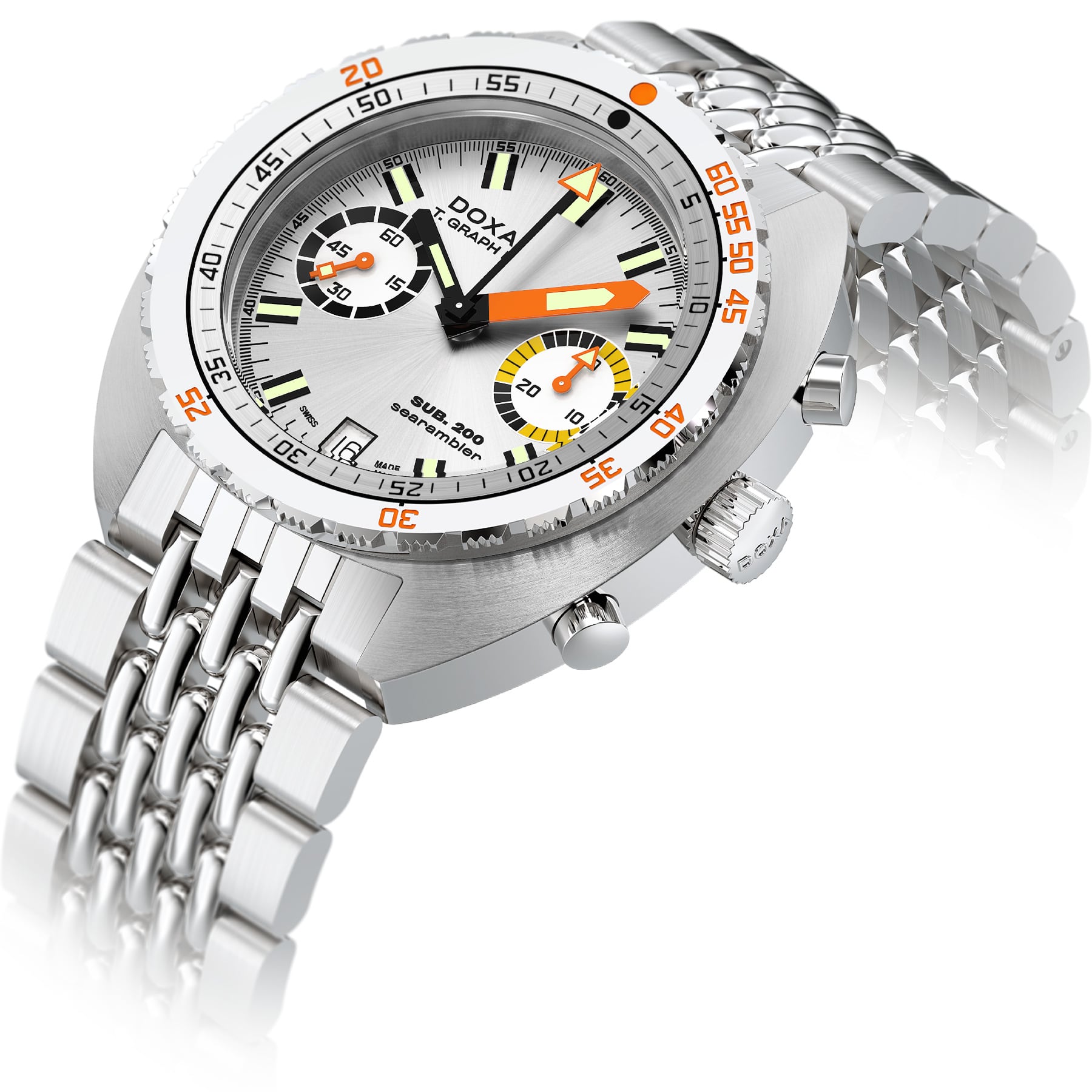 DOXA SUB 200 T.Graph II Searambler on Bracelet 806.10.021.10