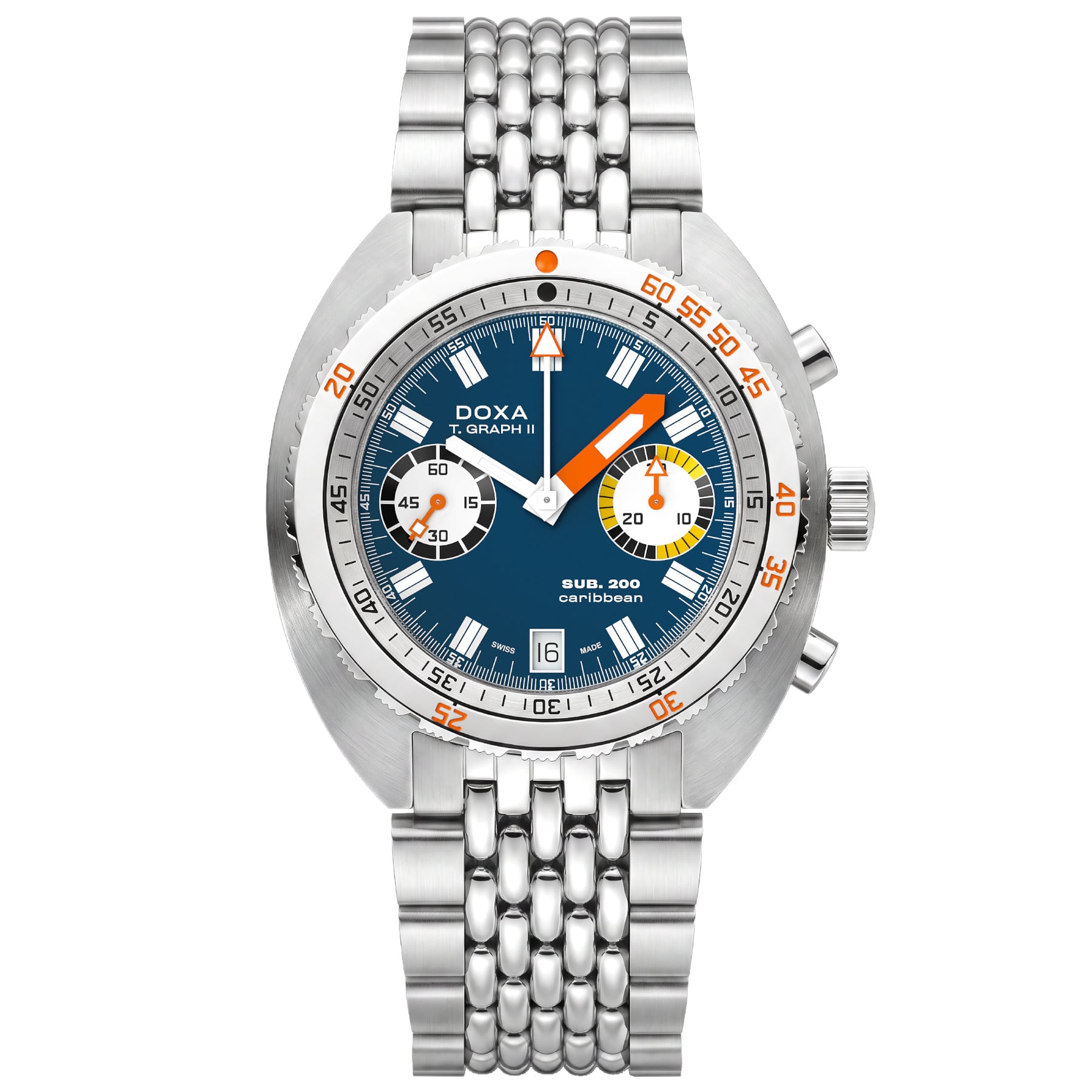 DOXA SUB 200 T.Graph II Caribbean on Bracelet 806.10.201.10