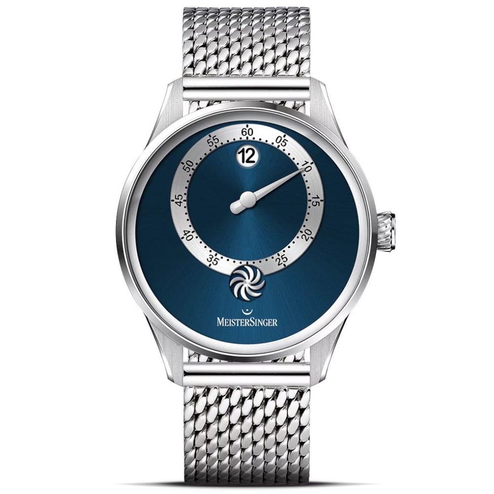 MeisterSinger Panthero Jumping Hour Sunburst Blue PTJH917_MIL