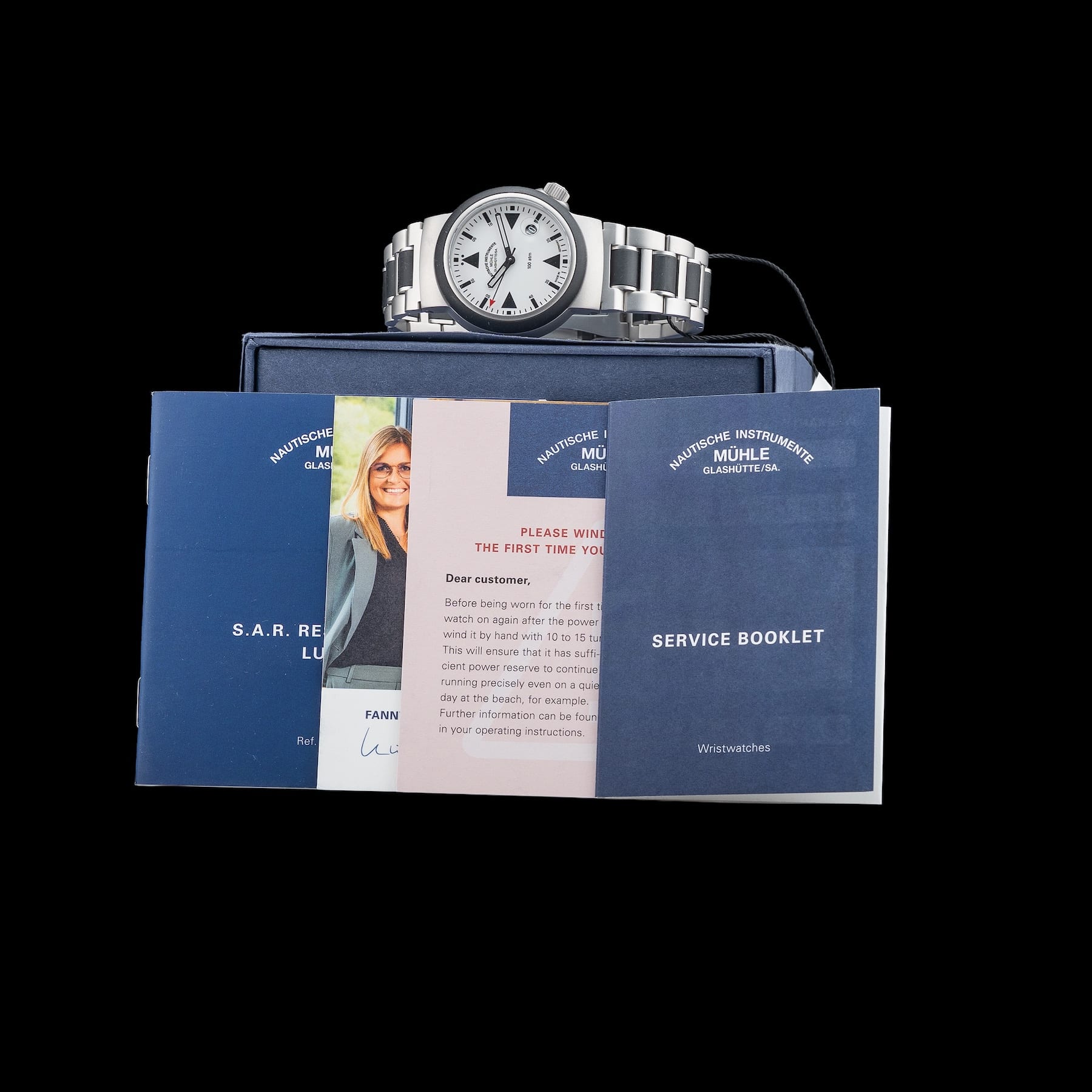 Mühle Glashütte S.A.R Rescue-Timer Lumen on Bracelet M1-41-08-MB