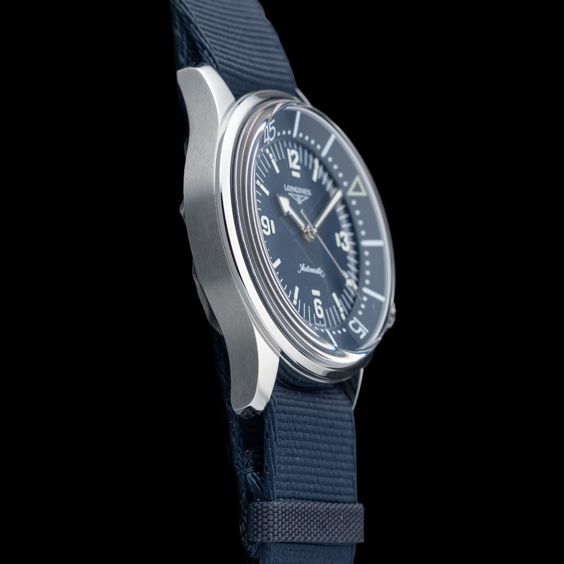 Longines L3.764.4.90.2 Legend Diver 39mm Blue Dial on NATO Strap