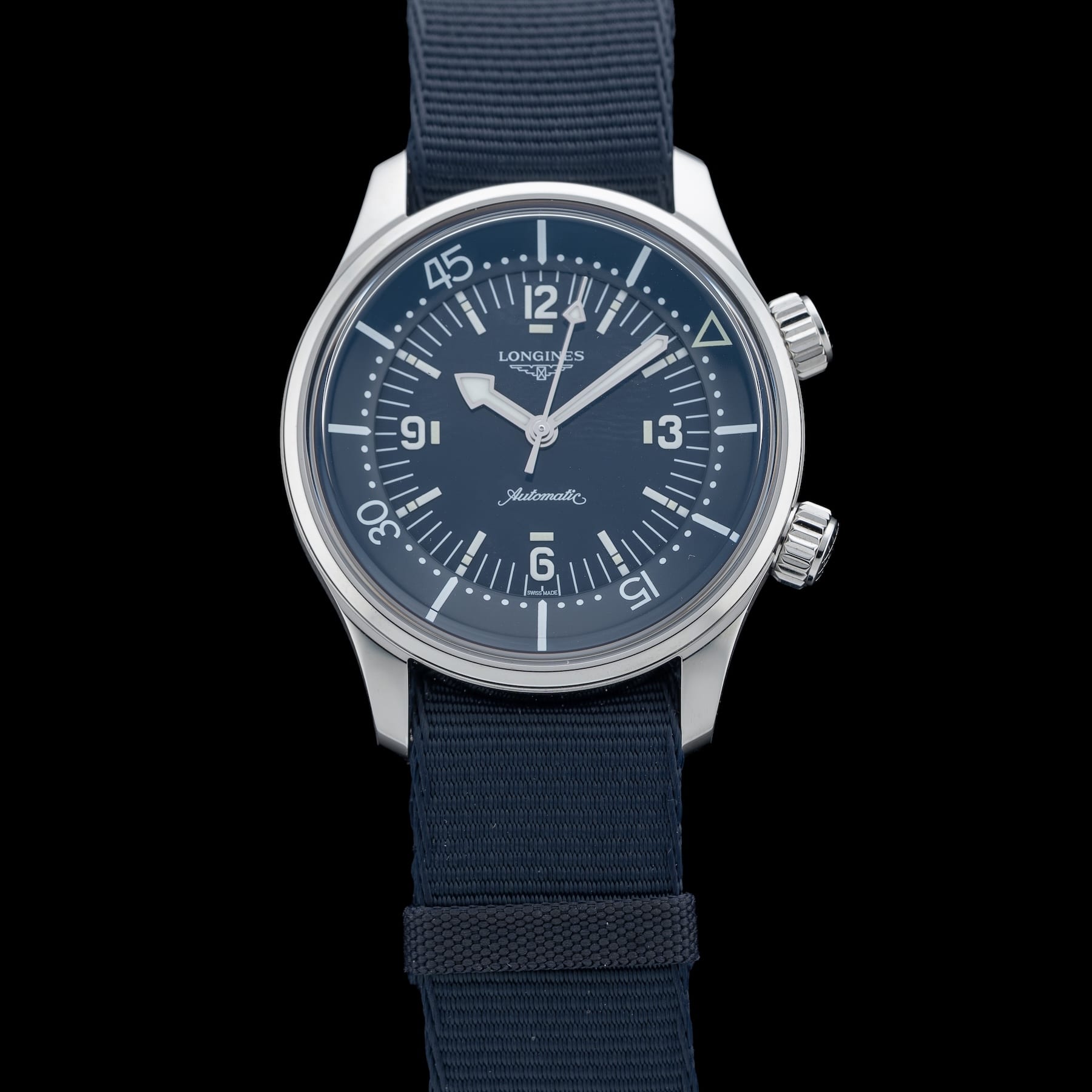 Longines L3.764.4.90.2 Legend Diver 39mm Blue Dial on NATO Strap