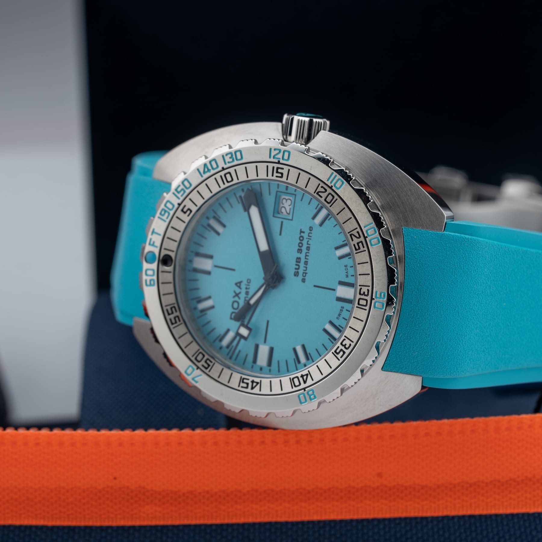 DOXA Sub 300T Aquamarine 840.10.241.25 on Strap