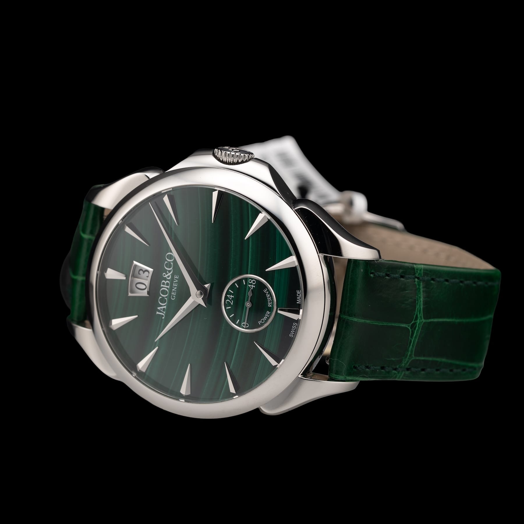Jacob & Co. Palatial Classic Malachite on Strap PC400.10.AA.AC.ABALA