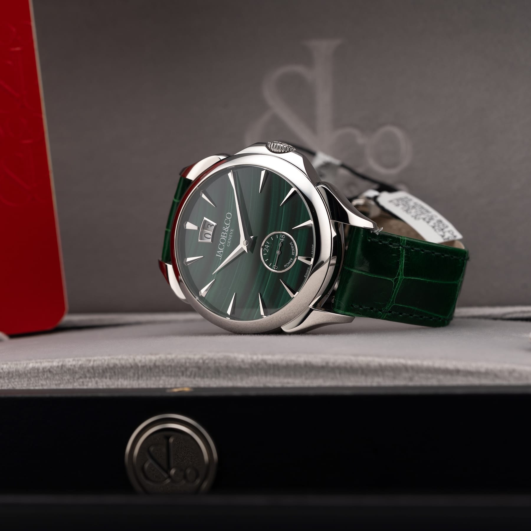 Jacob & Co. Palatial Classic Malachite on Strap PC400.10.AA.AC.ABALA