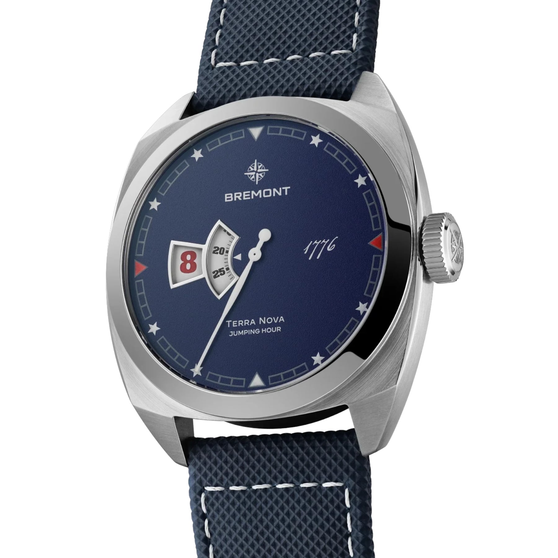Bremont Terra Nova 40.5mm Jumping Hour 1776 Leather Strap
