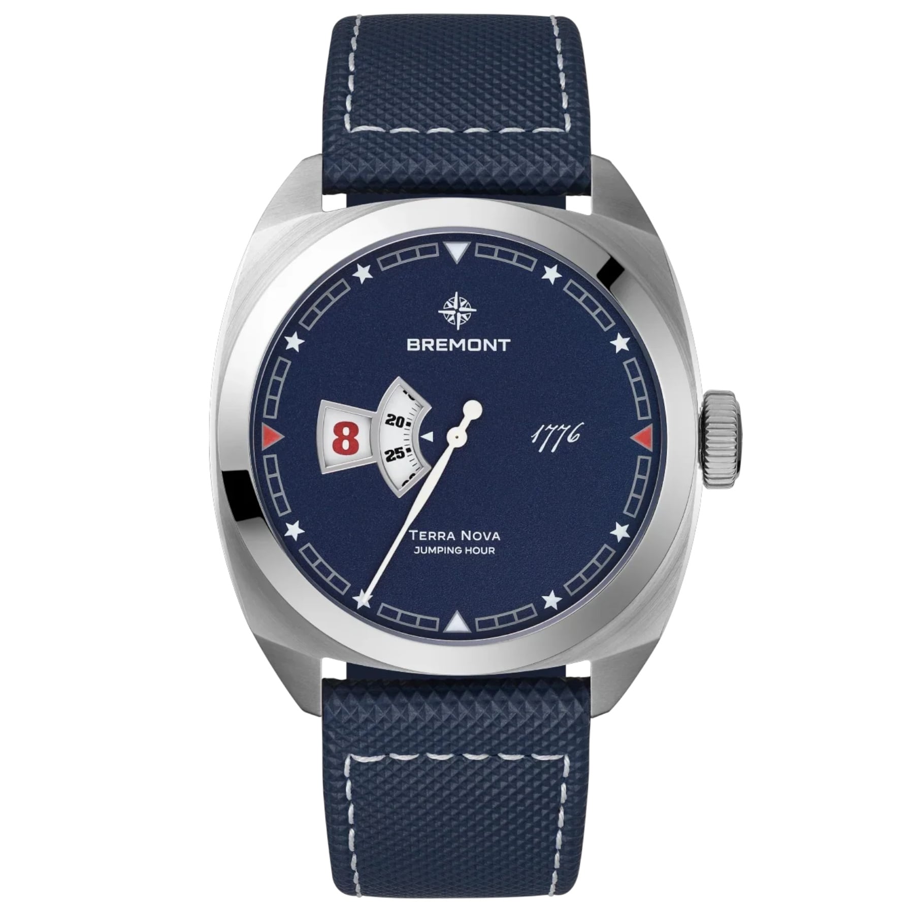 Bremont Terra Nova 40.5mm Jumping Hour 1776 Leather Strap