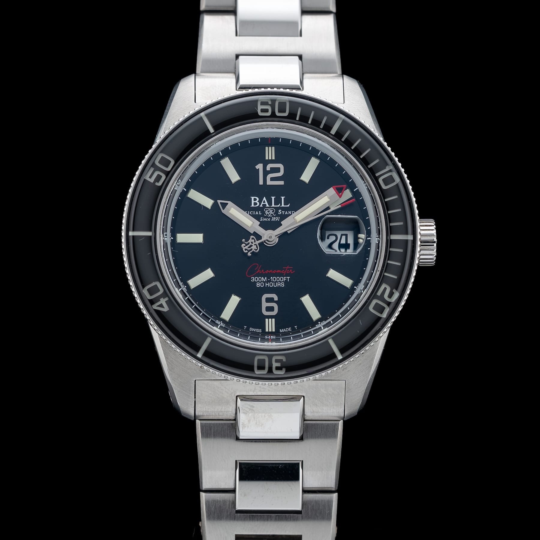 Ball Engineer M Skindiver III 41.5mm Black Dial Limited Edition DD3100A-S1C-BK