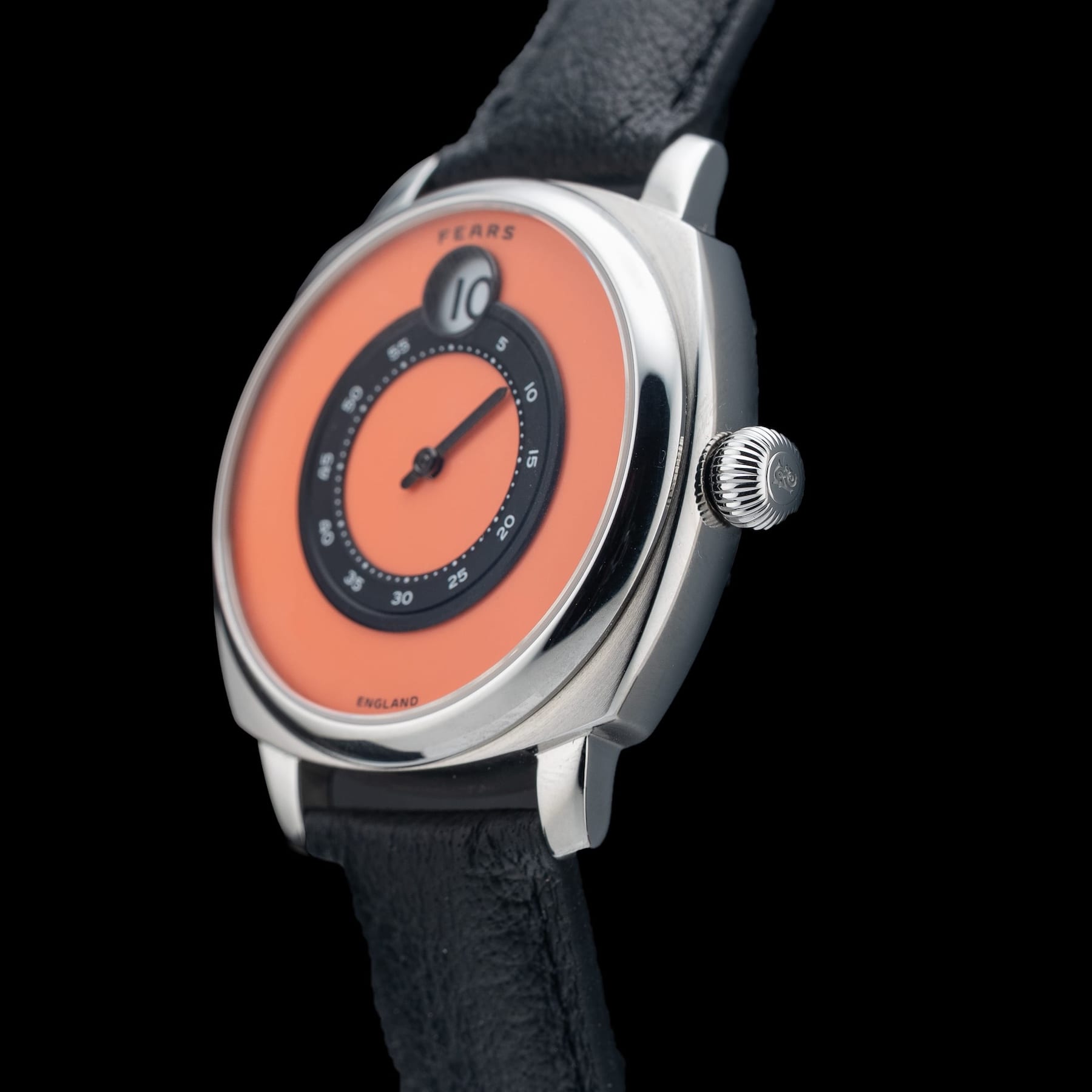 Fears Brunswick 40.5 Jump Hour Coral On Buffalo Leather Strap BS240.500A.114.047