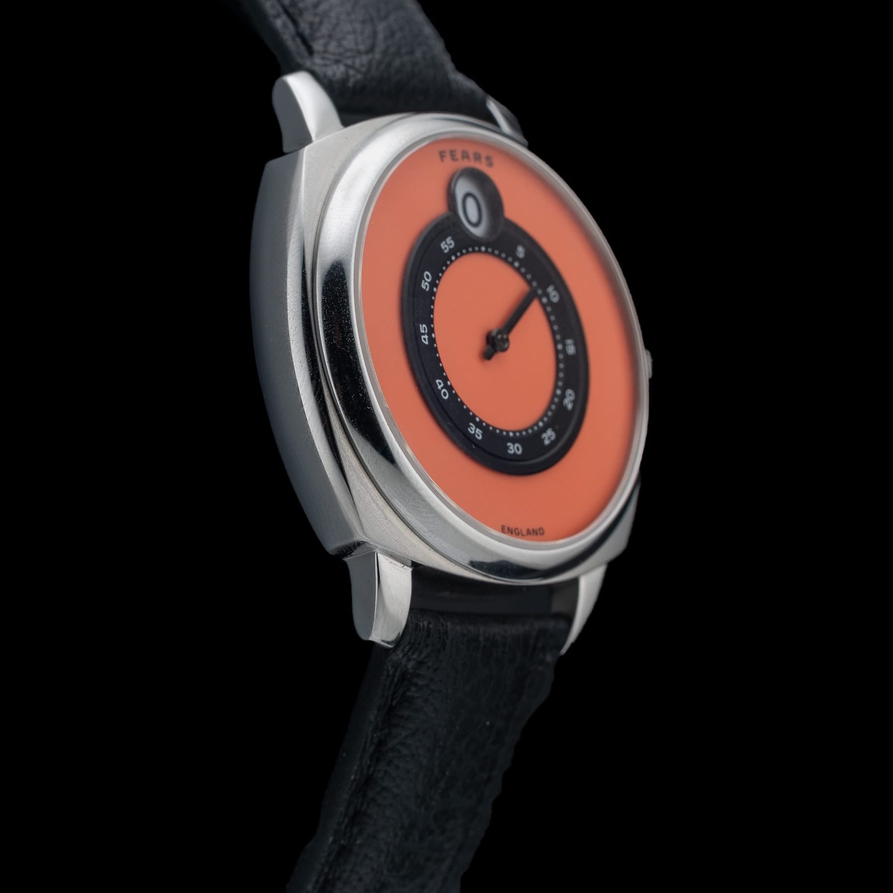 Fears Brunswick 40.5 Jump Hour Coral On Buffalo Leather Strap BS240.500A.114.047