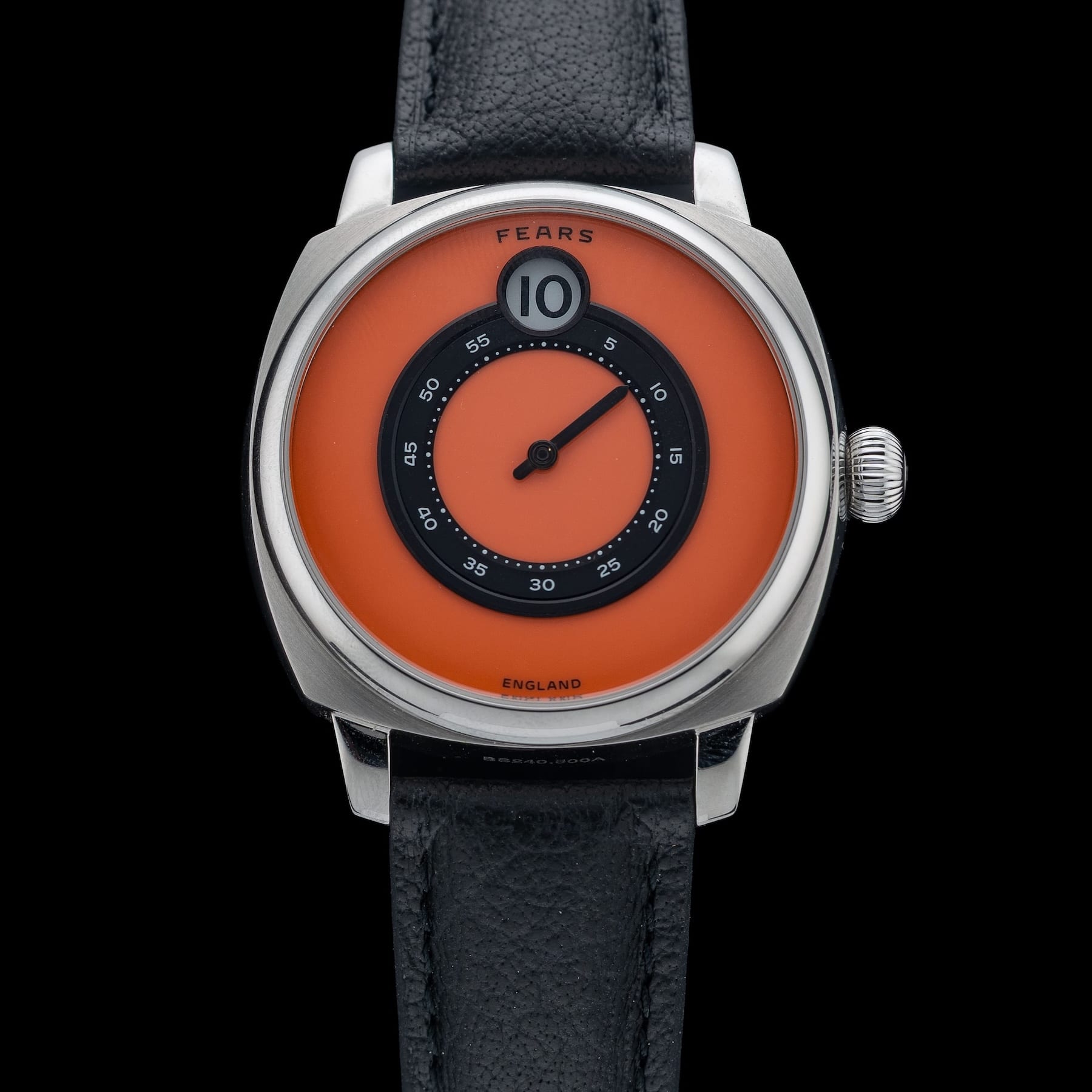 Fears Brunswick 40.5 Jump Hour Coral On Buffalo Leather Strap BS240500A114047