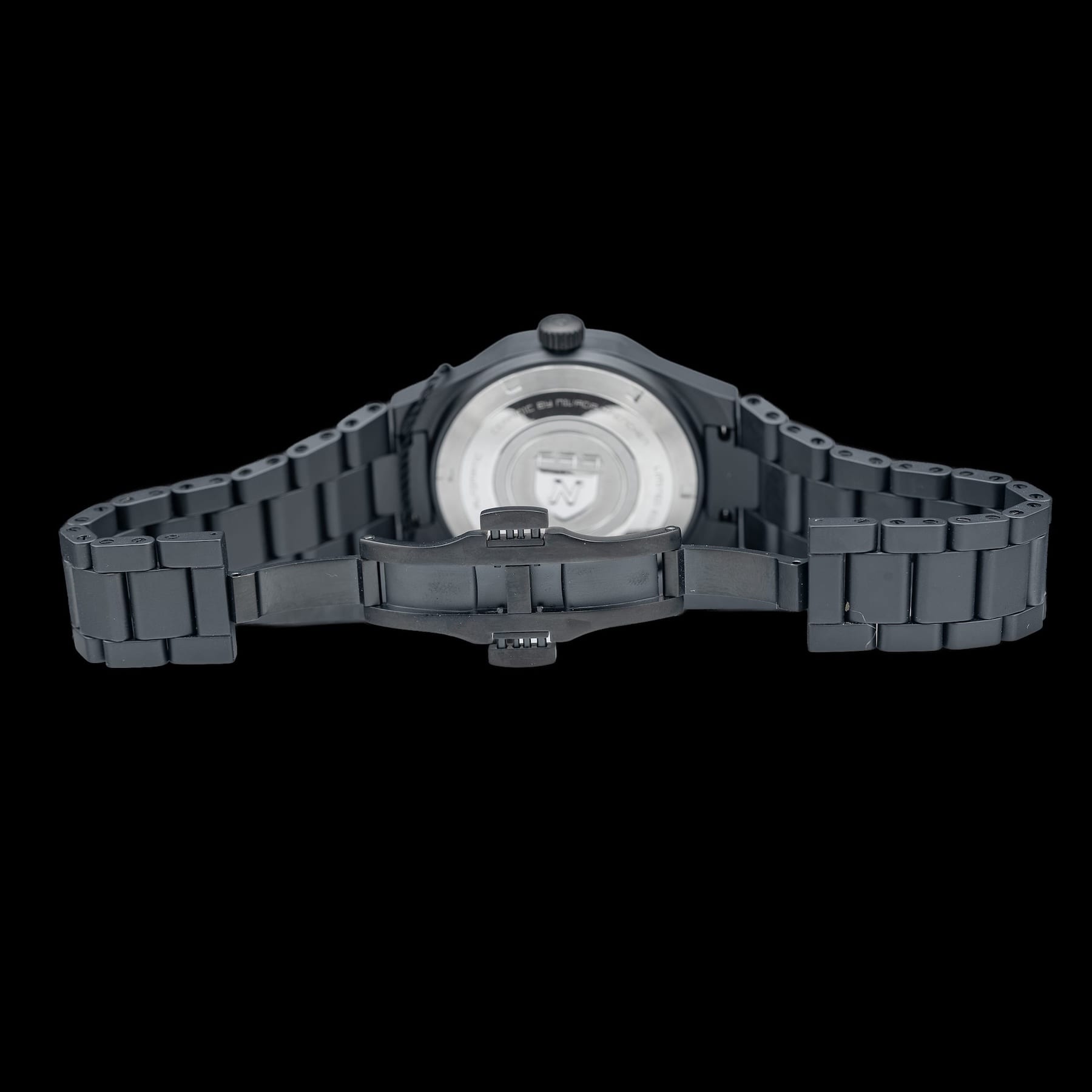 Nivada Grenchen F77 Black Ceramic Lapis Lazuli on Bracelet 68022A77