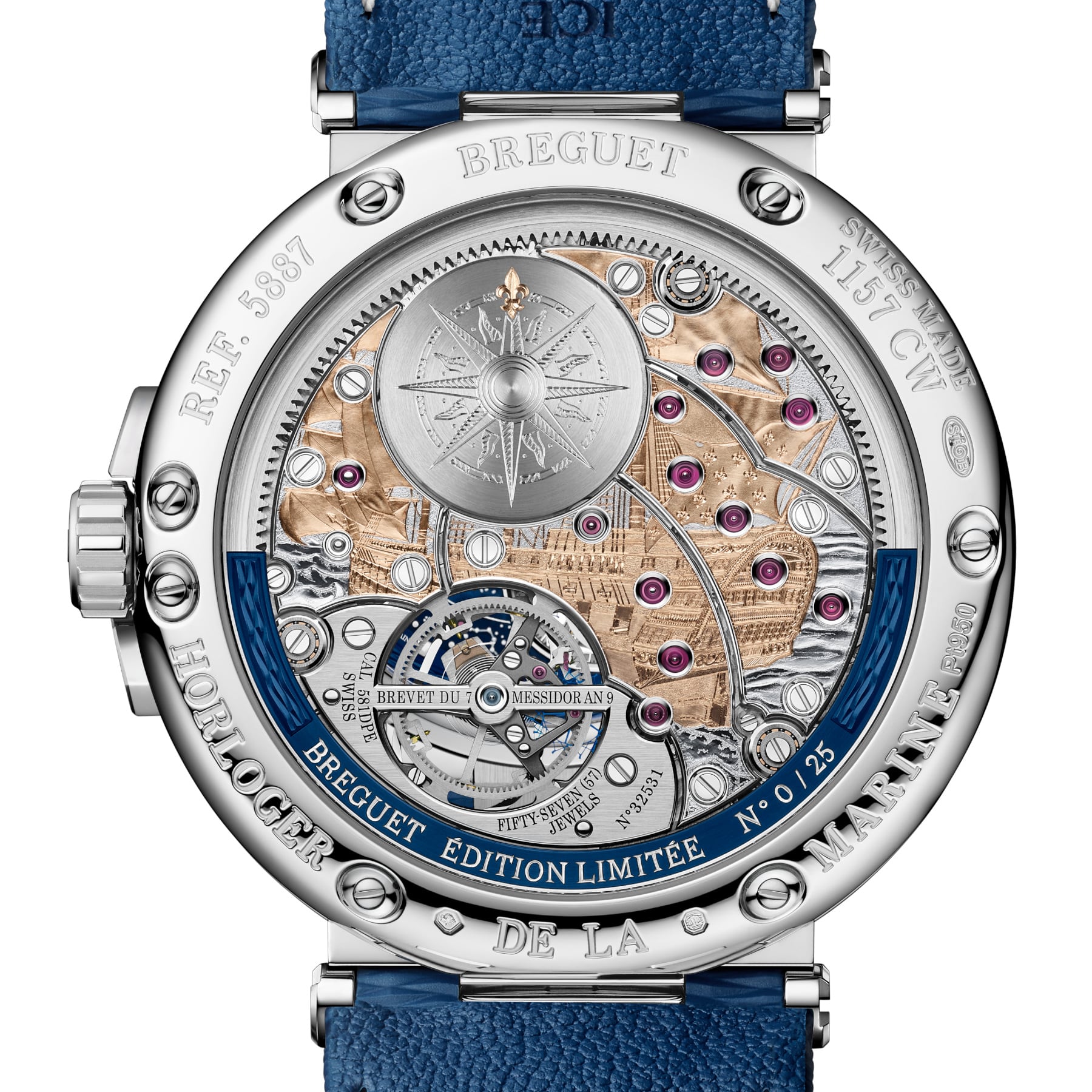 Breguet Marine Tourbillon Equation Marchante 5887PT/YS/5WVSL