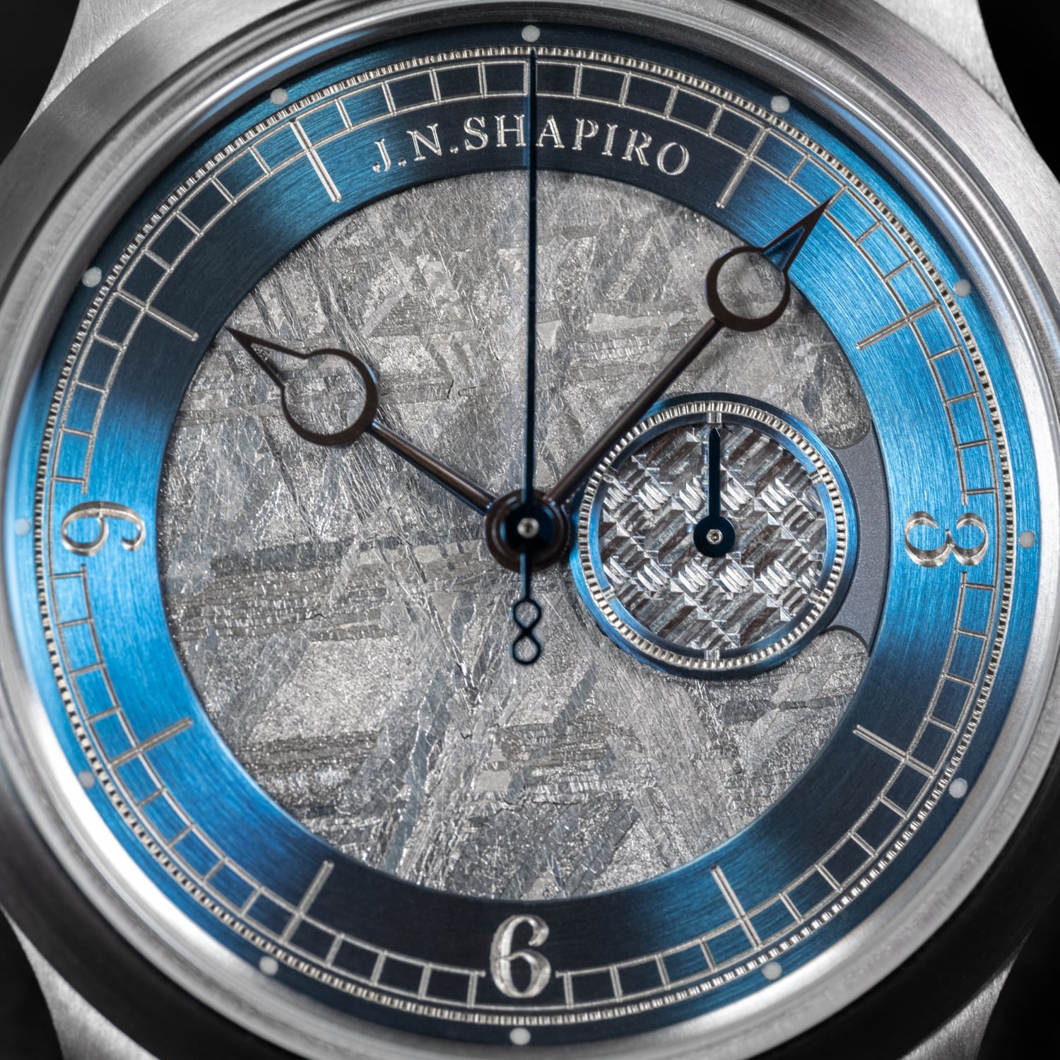J.N. Shapiro Infinity Tantalum Meteorite Dial on Bracelet