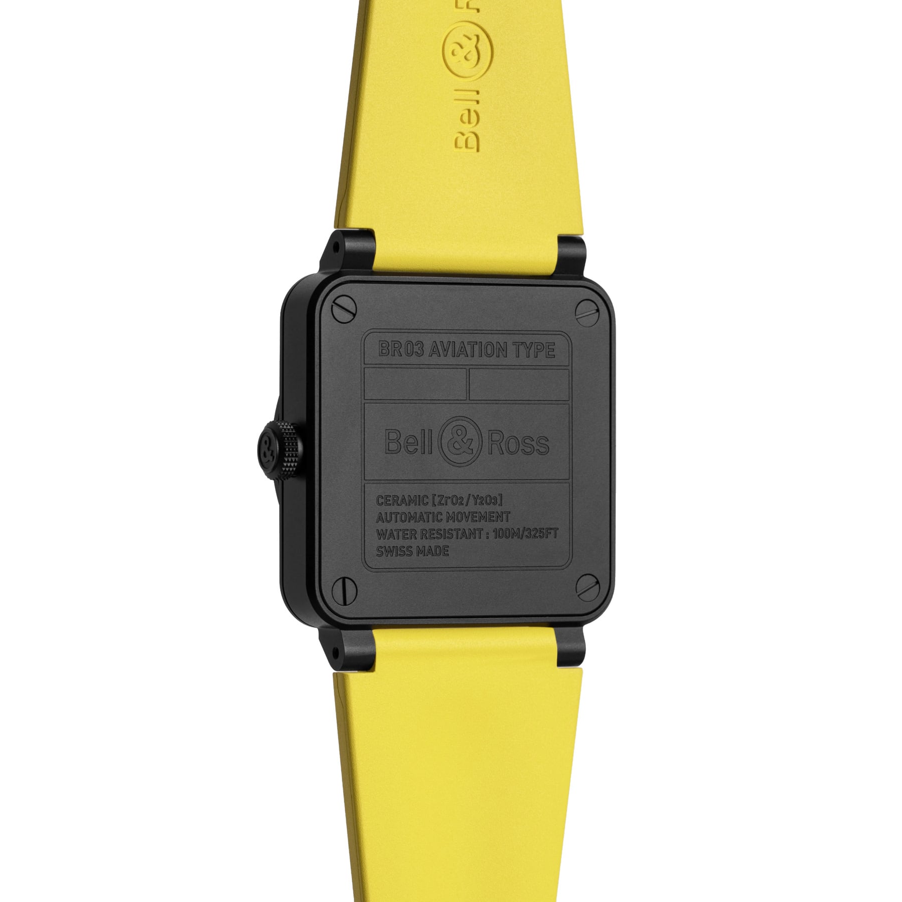 Bell & Ross BR03 Auto Helicopter on Rubber Strap BR03A-HE-CE/SRB