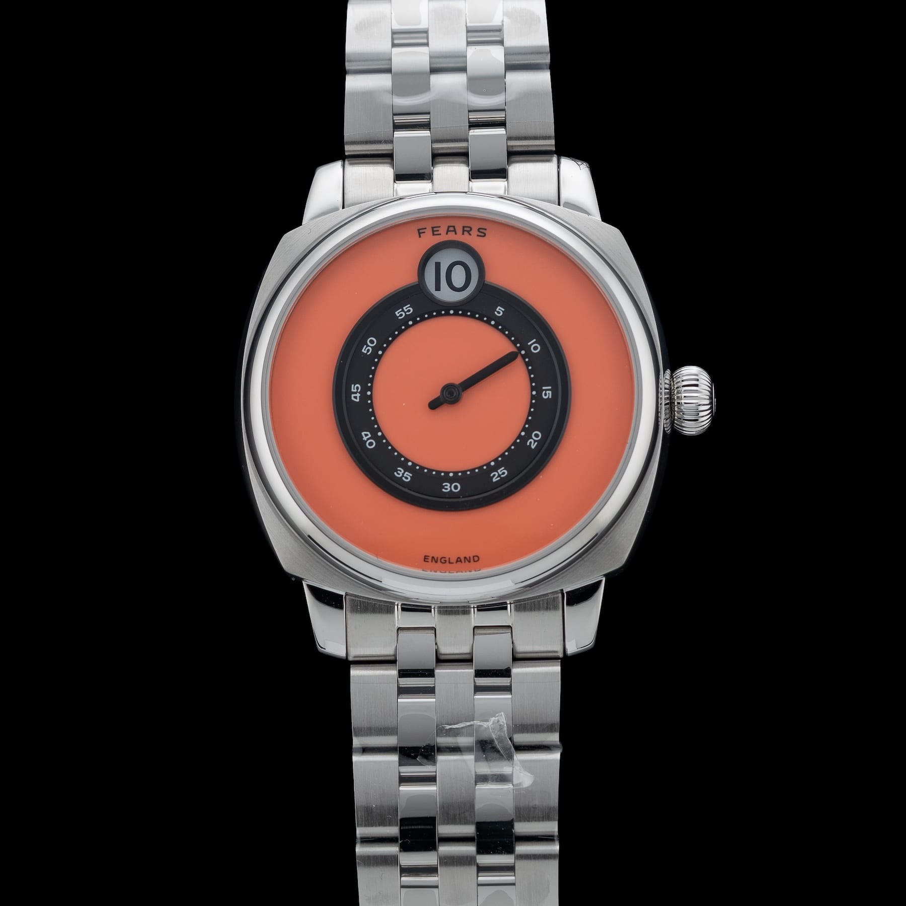 Fears BS240.500A.114.002 Brunswick 40.5 Jump Hour Coral on Stainless Steel Bracelet