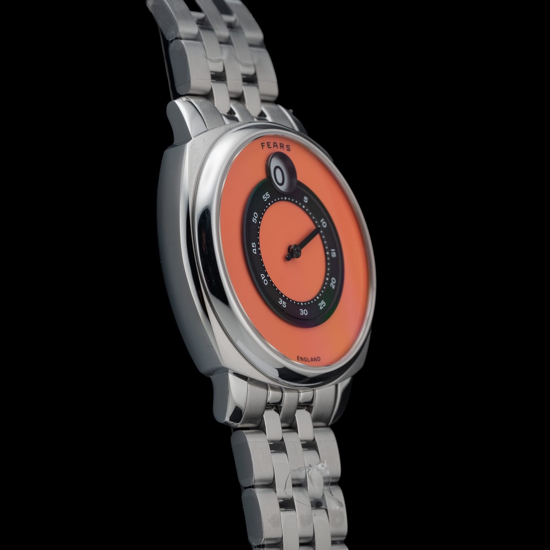 Fears BS240.500A.114.002 Brunswick 40.5 Jump Hour Coral on Stainless Steel Bracelet