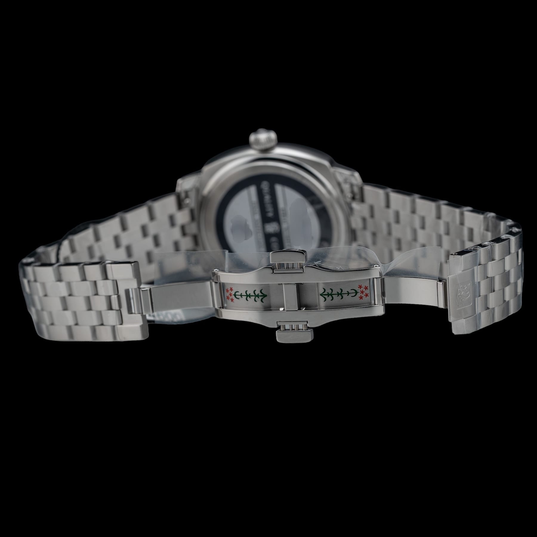 Fears BS240.500A.114.002 Brunswick 40.5 Jump Hour Coral on Stainless Steel Bracelet