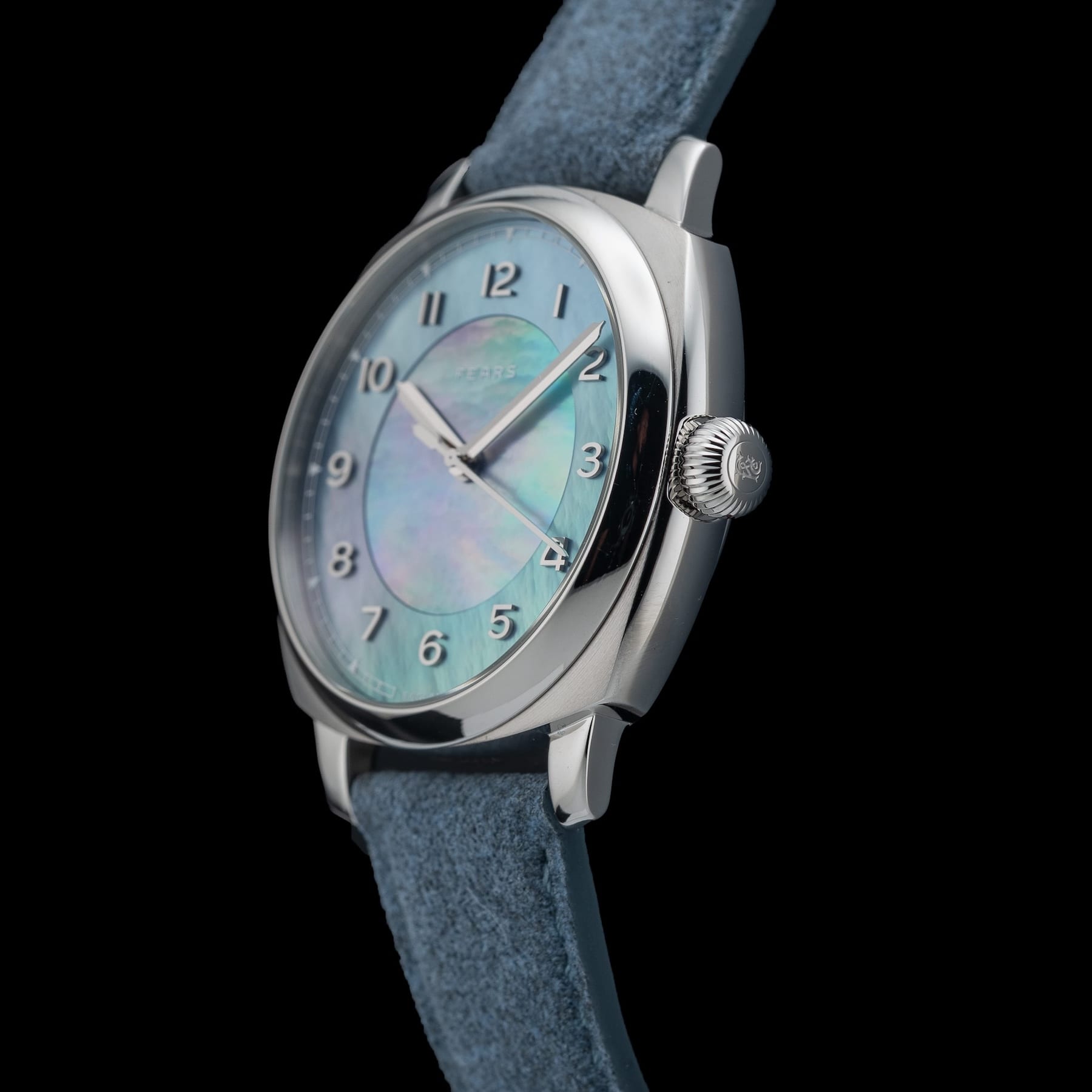 Fears BS24000A.008.093 Brunswick 40 'Aurora' Mother of Pearl on Alcantara Strap