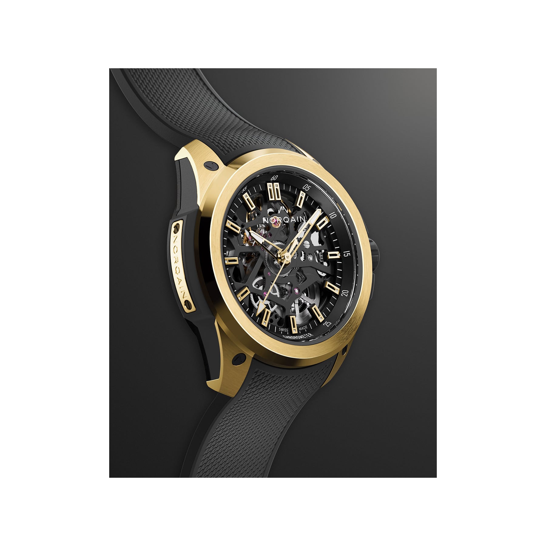 NORQAIN Wild One Skeleton Yellow Gold Limited Edition 39mm N3001.07G06.B01.R02