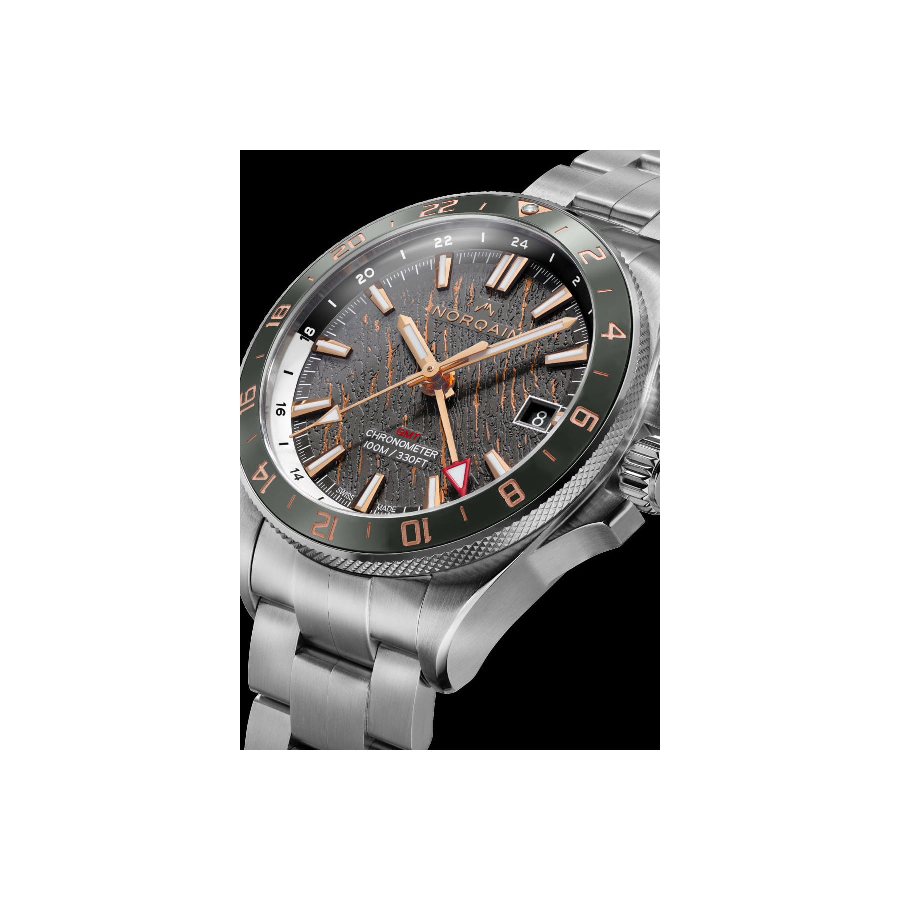 NORQAIN Adventure Neverest GMT Glacier 41mm N1100.22S02.G01.R01