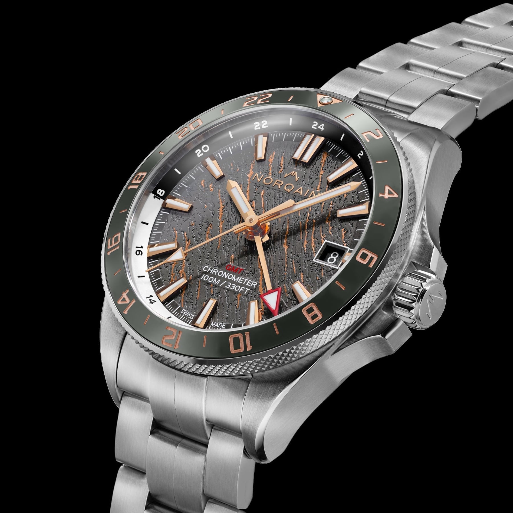 NORQAIN Adventure Neverest GMT Glacier 41mm N1100.22S02.G01.S02