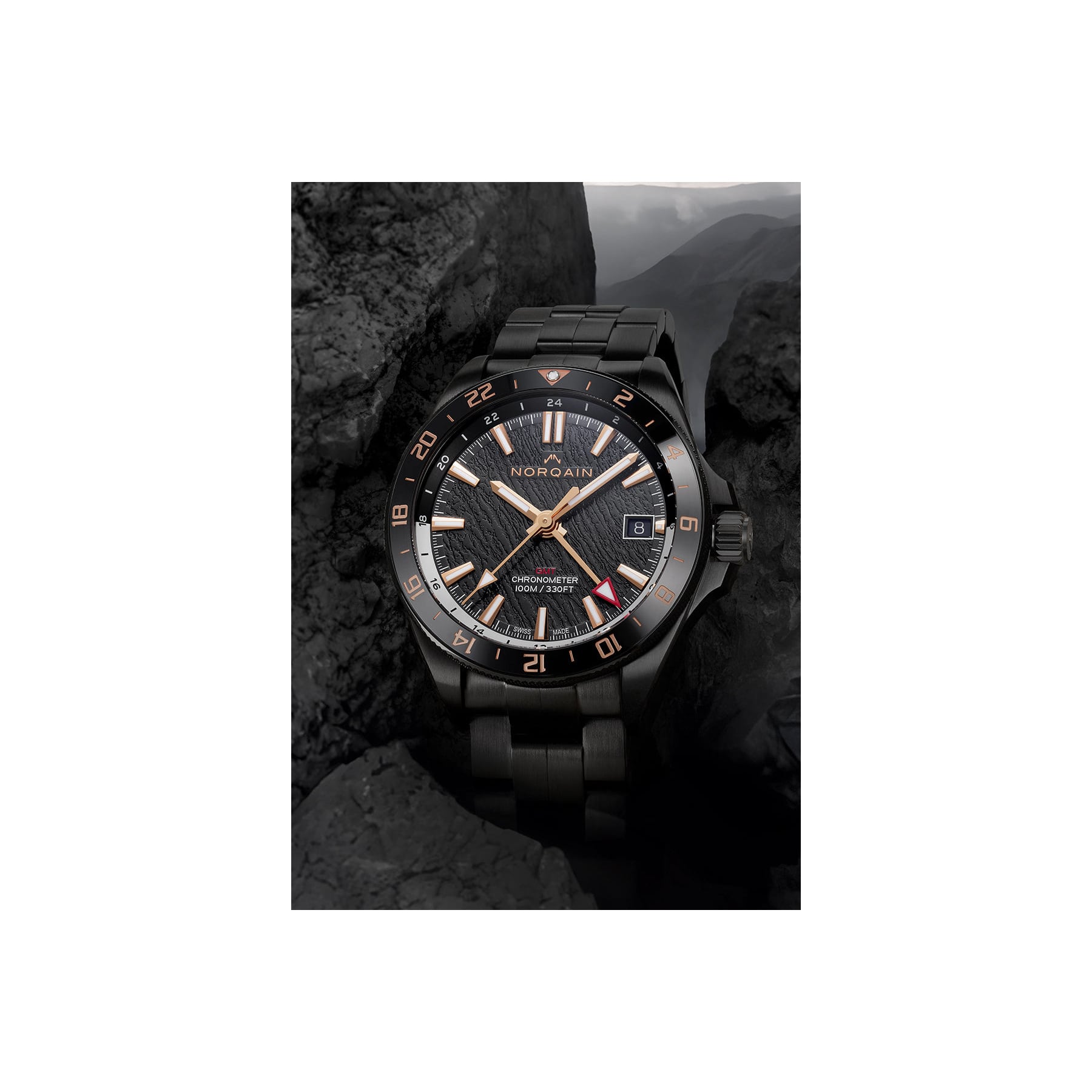 NORQAIN Adventure Neverest GMT Glacier 41mm N1100.22B02.B01.B01