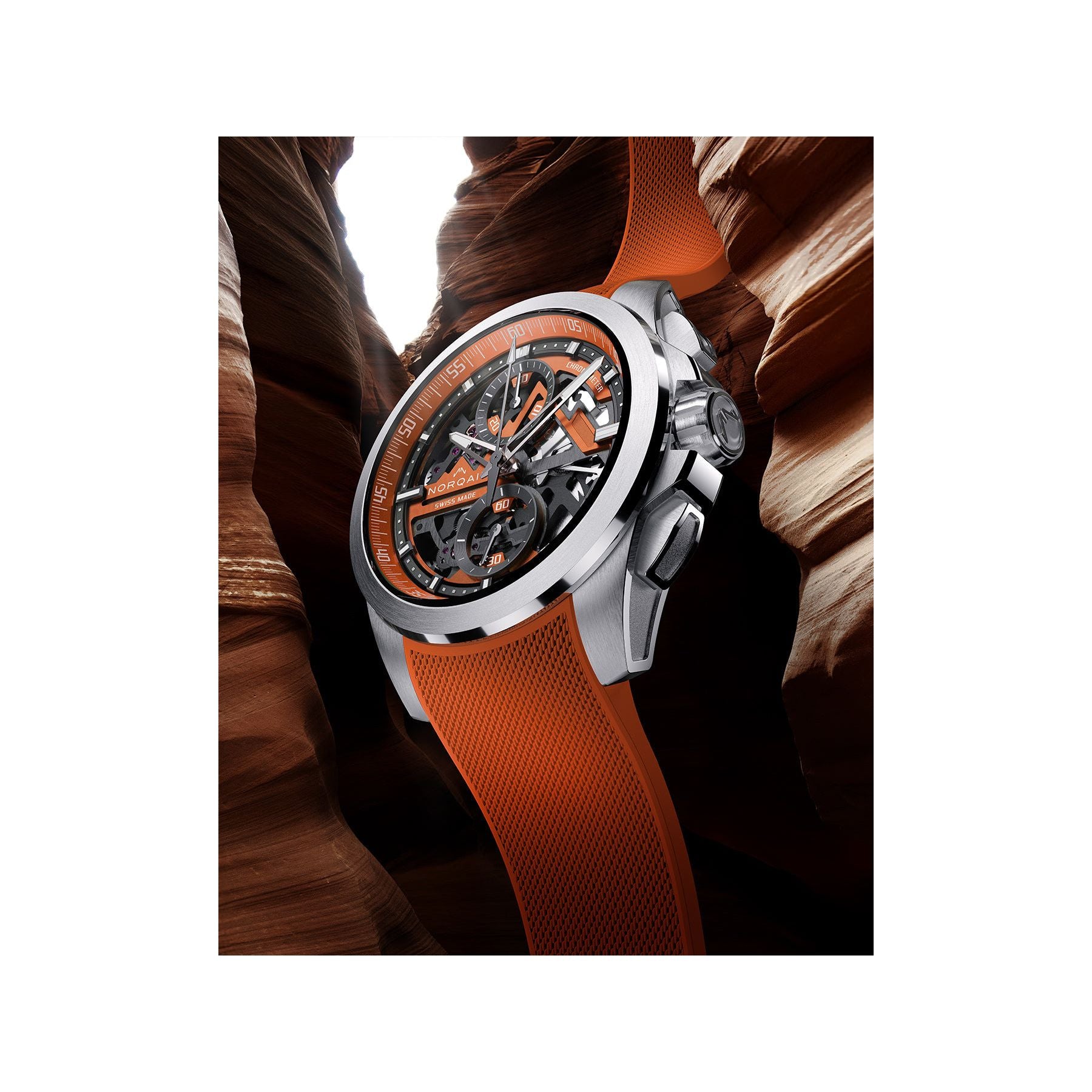 NORQAIN Independence Skeleton Chrono 42mm N3200.40S01.O01.S01