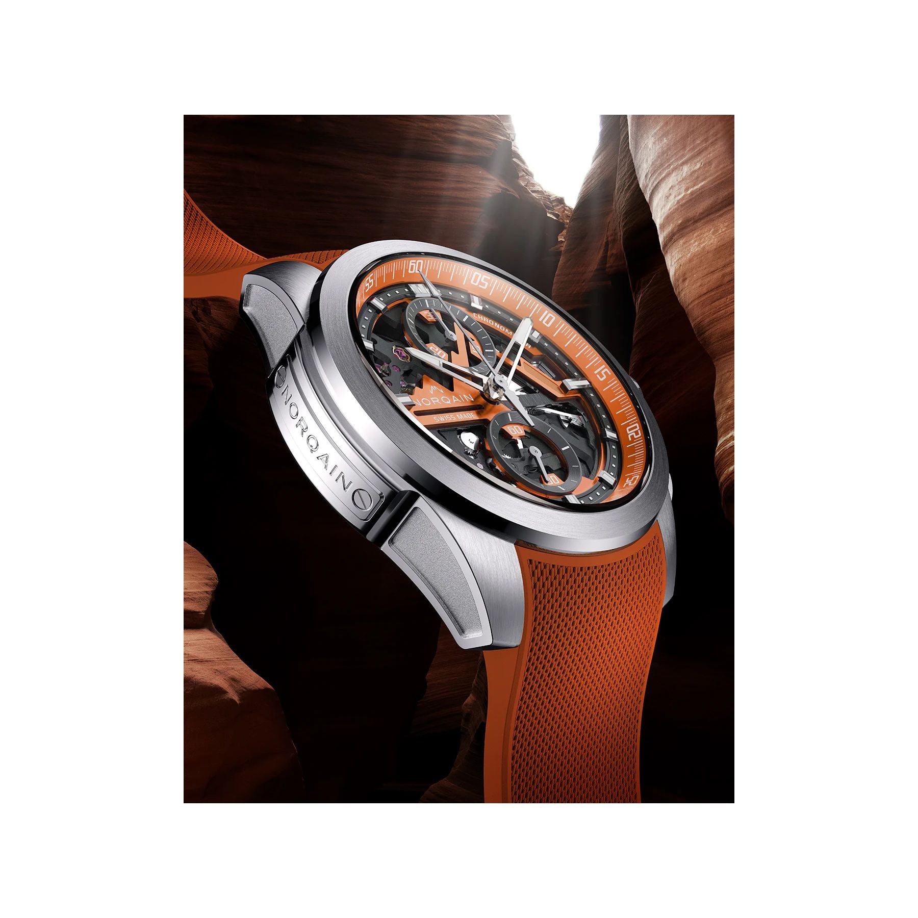NORQAIN Independence Skeleton Chrono 42mm N3200.40S01.O01.R01