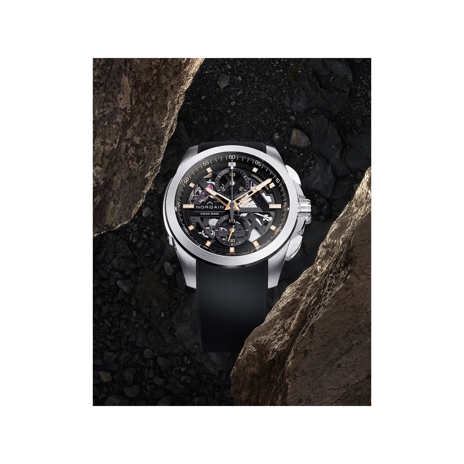 NORQAIN Independence Skeleton Chrono 42mm N3200.40S01.B01.S01