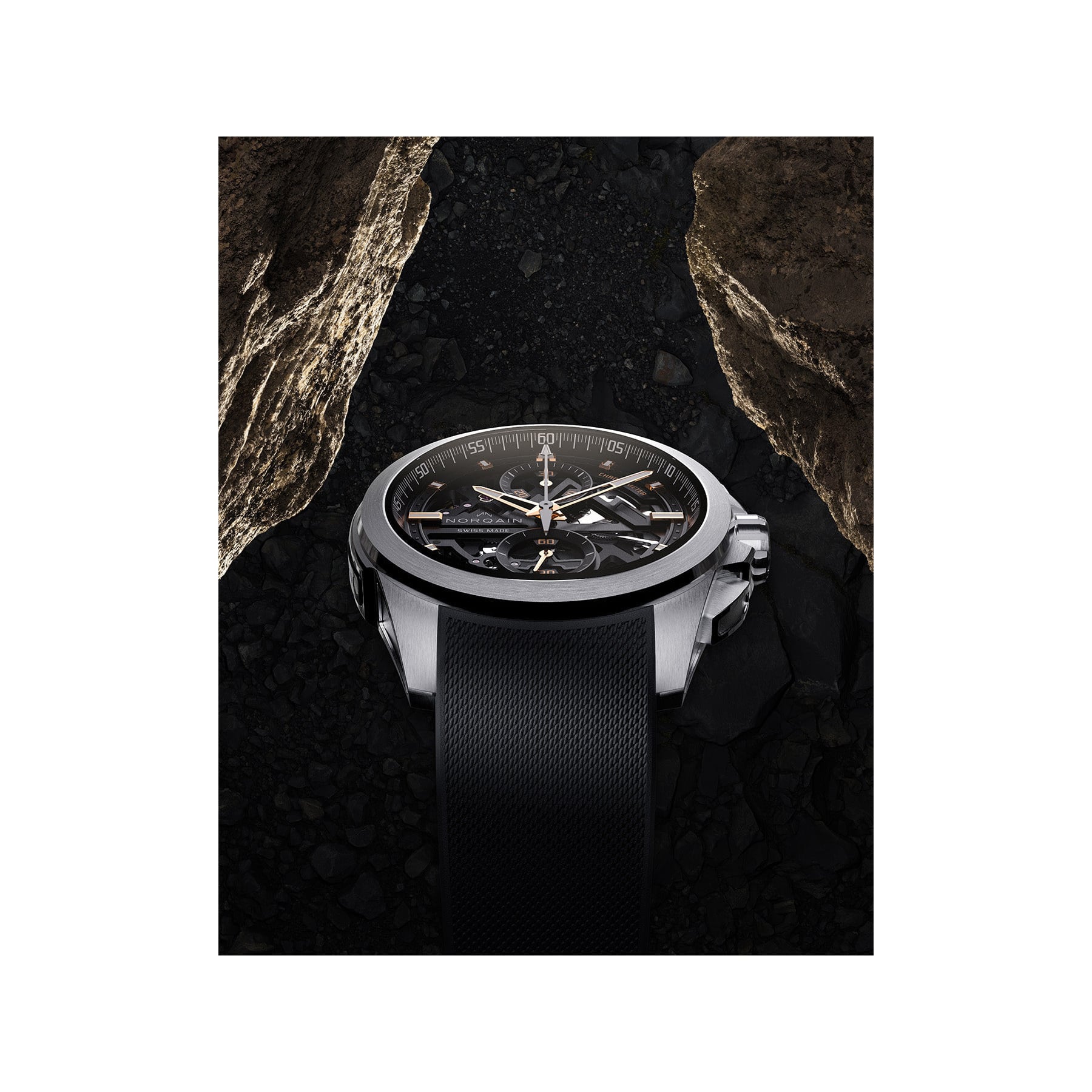 NORQAIN Independence Skeleton Chrono 42mm N3200.40S01.B01.S01
