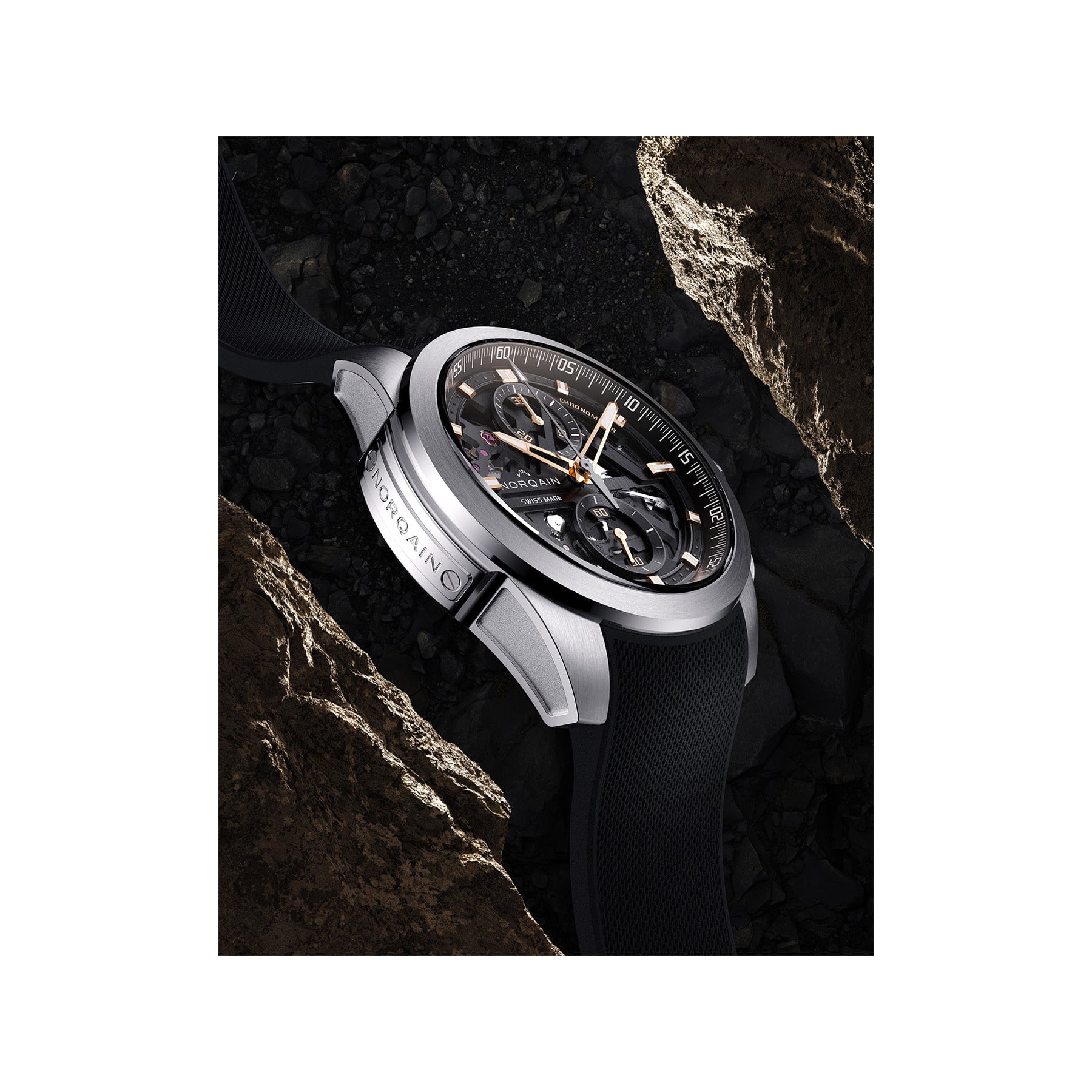 NORQAIN Independence Skeleton Chrono 42Mm N3200.40S01.B01.R01
