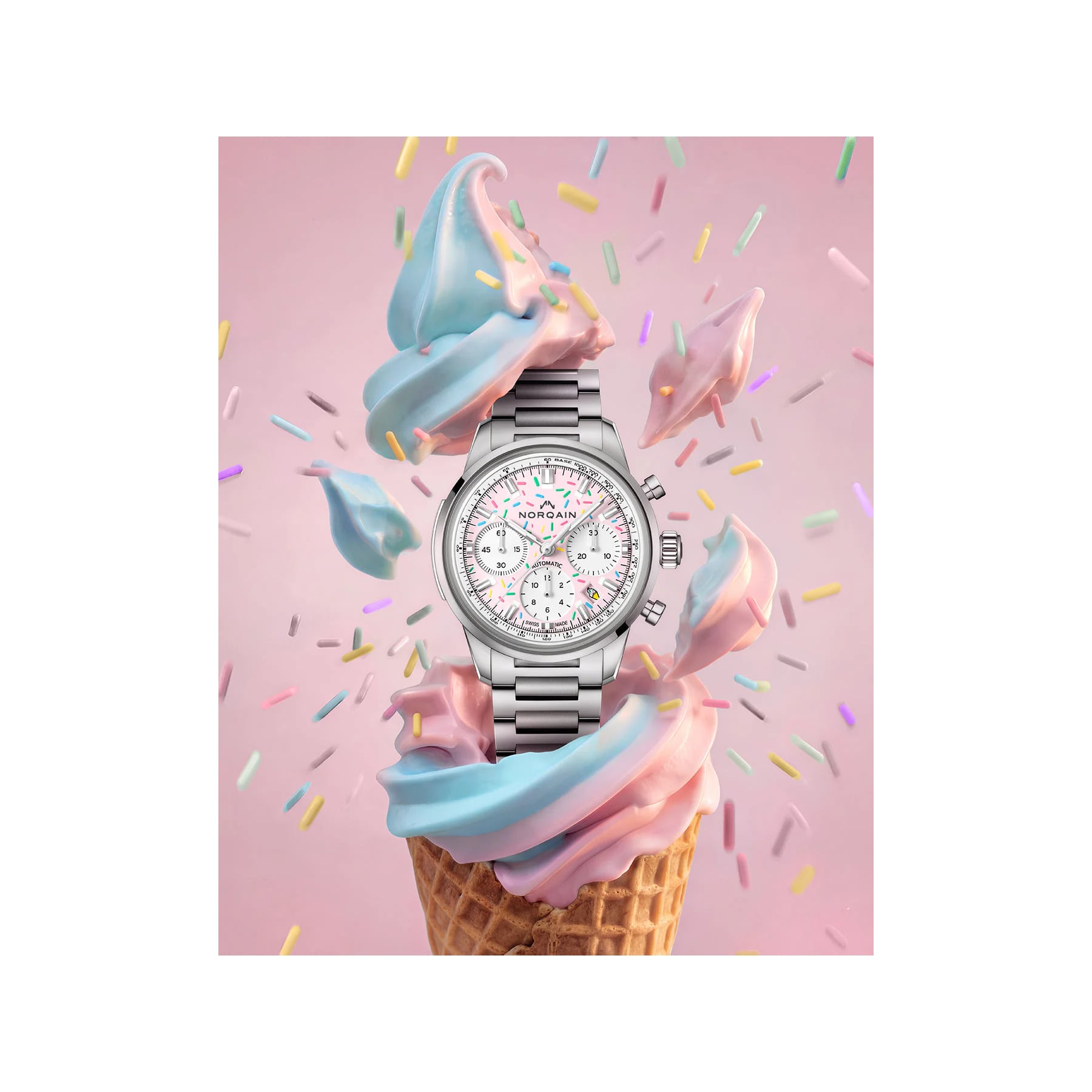 NORQAIN Freedom Chrono Enjoy Life "Sprinkles" 40mm N2201.19S04.K01.S01