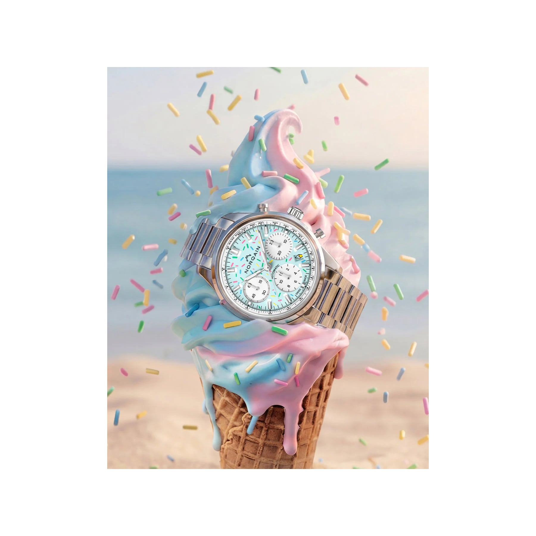 NORQAIN Freedom Chrono Enjoy Life "Sprinkles" 40mm N2201.19S04.A01.S01