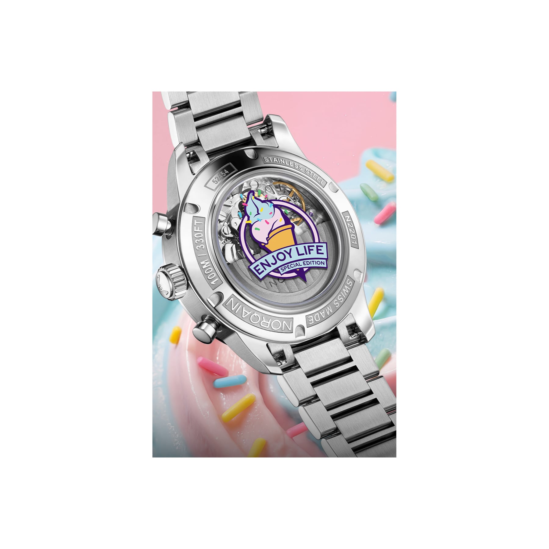 NORQAIN Freedom Chrono Enjoy Life "Sprinkles" 40mm N2201.19S04.A01.S01