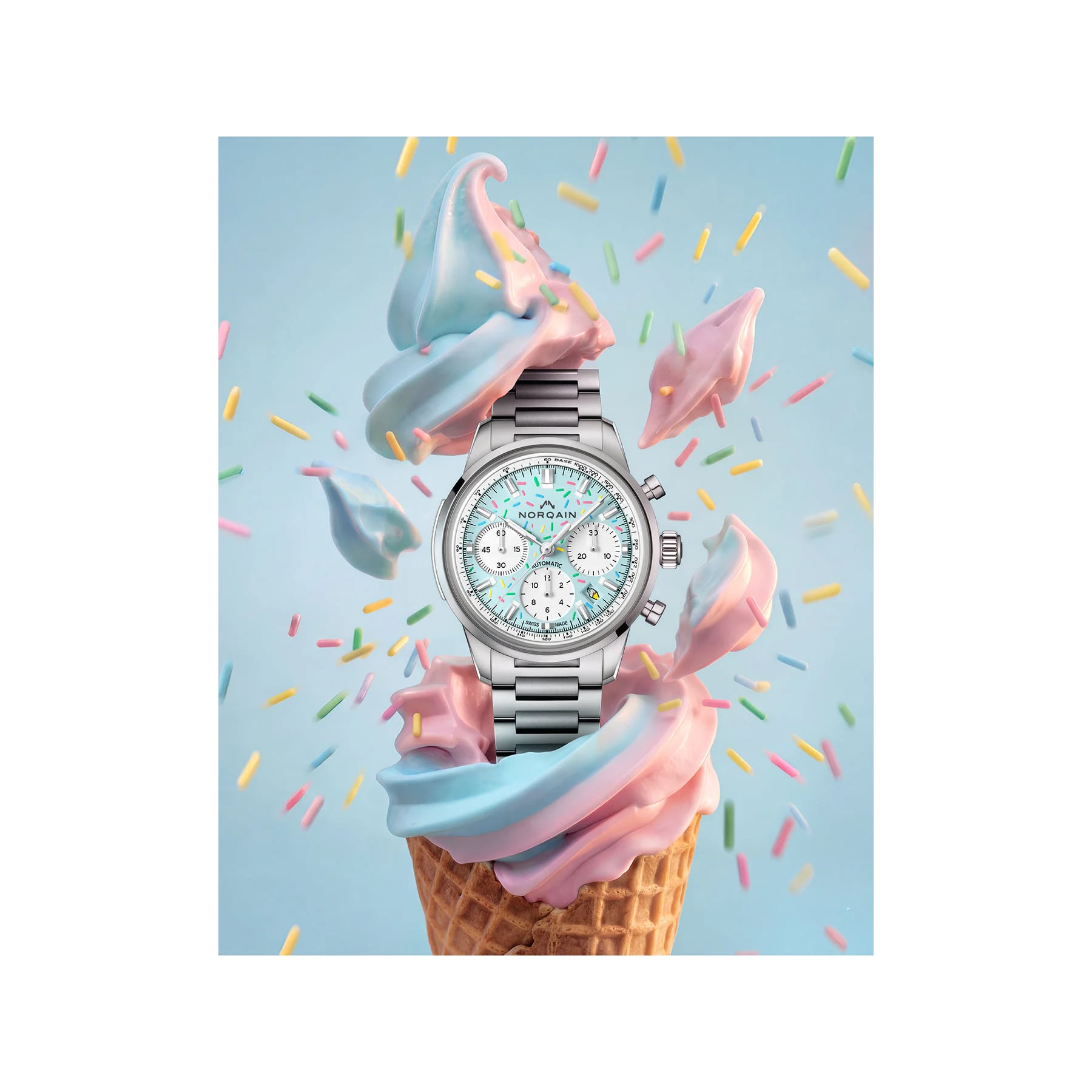 NORQAIN Freedom Chrono Enjoy Life "Sprinkles" 40mm N2201.19S04.A01.S01