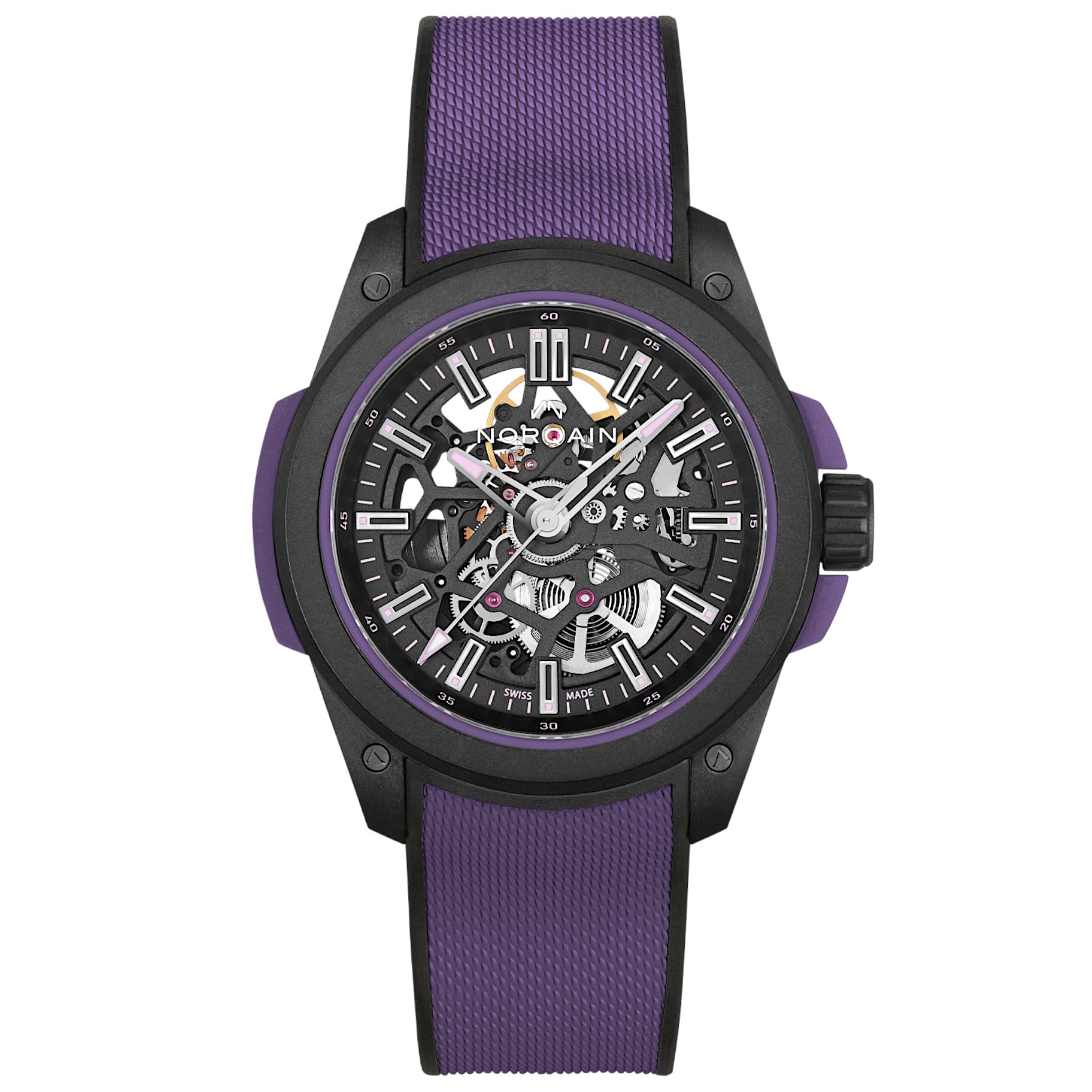 NORQAIN Wild One Skeleton 42mm Limited Edition Purple N3000.07Q26.B23.R01
