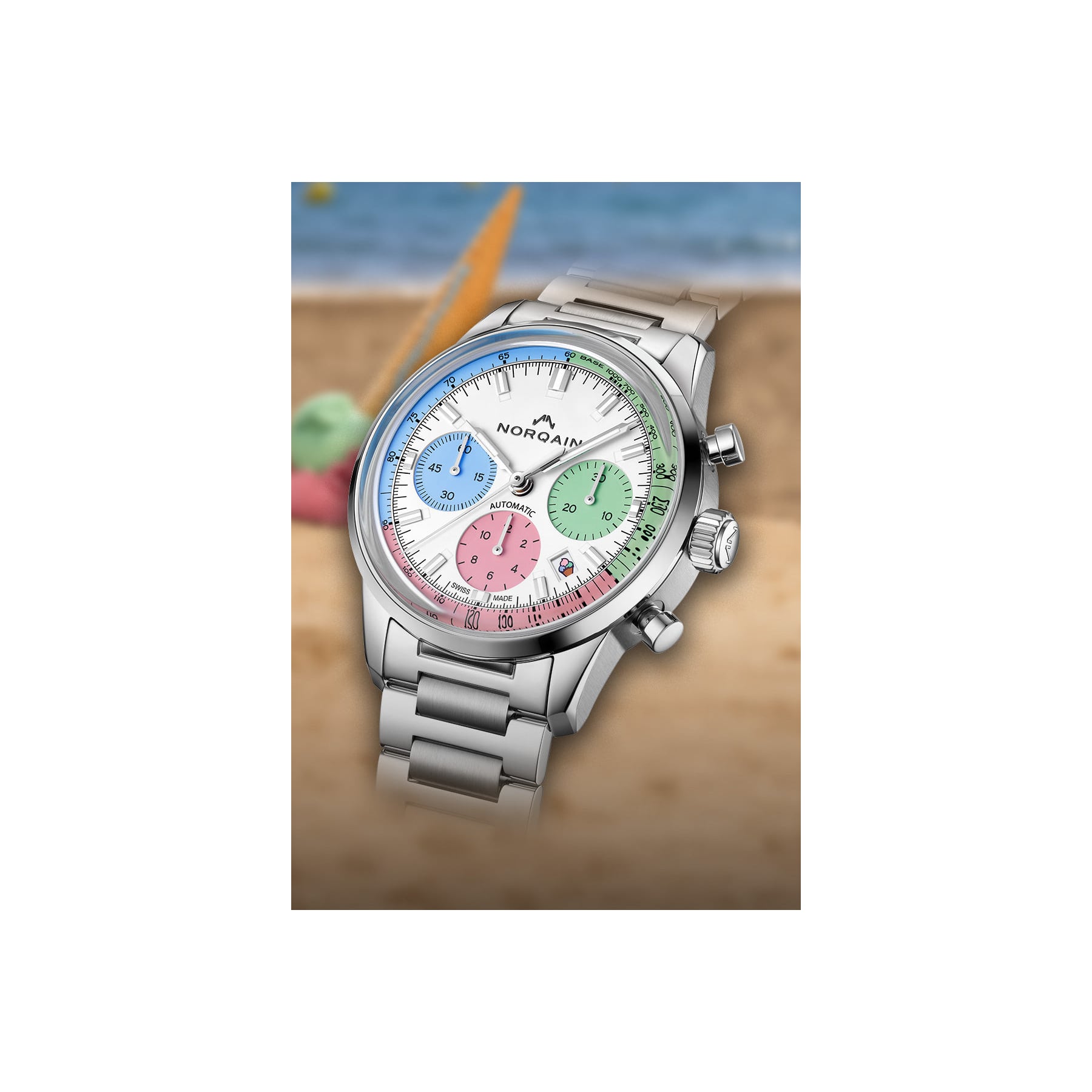 NORQAIN Freedom Chrono Enjoy Life "Ice Cream" 40mm N2201.19S01.C01.R01