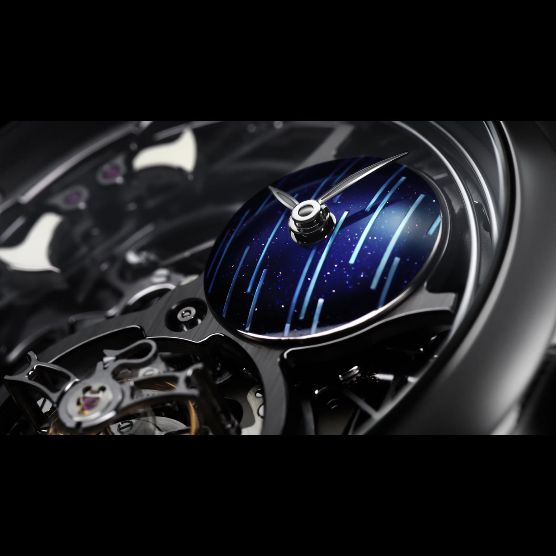 H. Moser & Cie. Endeavour Minute Repeater Cylindrical Tourbillon Skeleton Cosmic Rain
