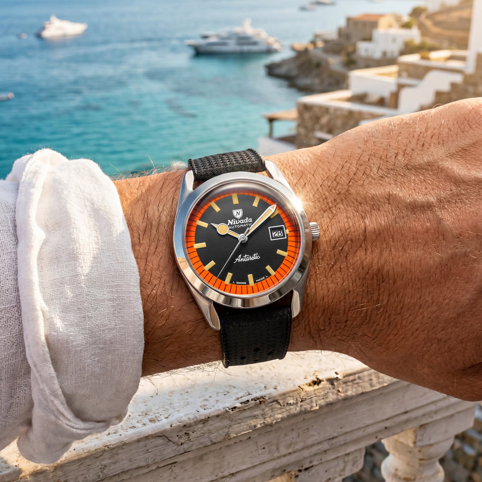 Nivada Grenchen Antarctic Black & Orange 32057A04