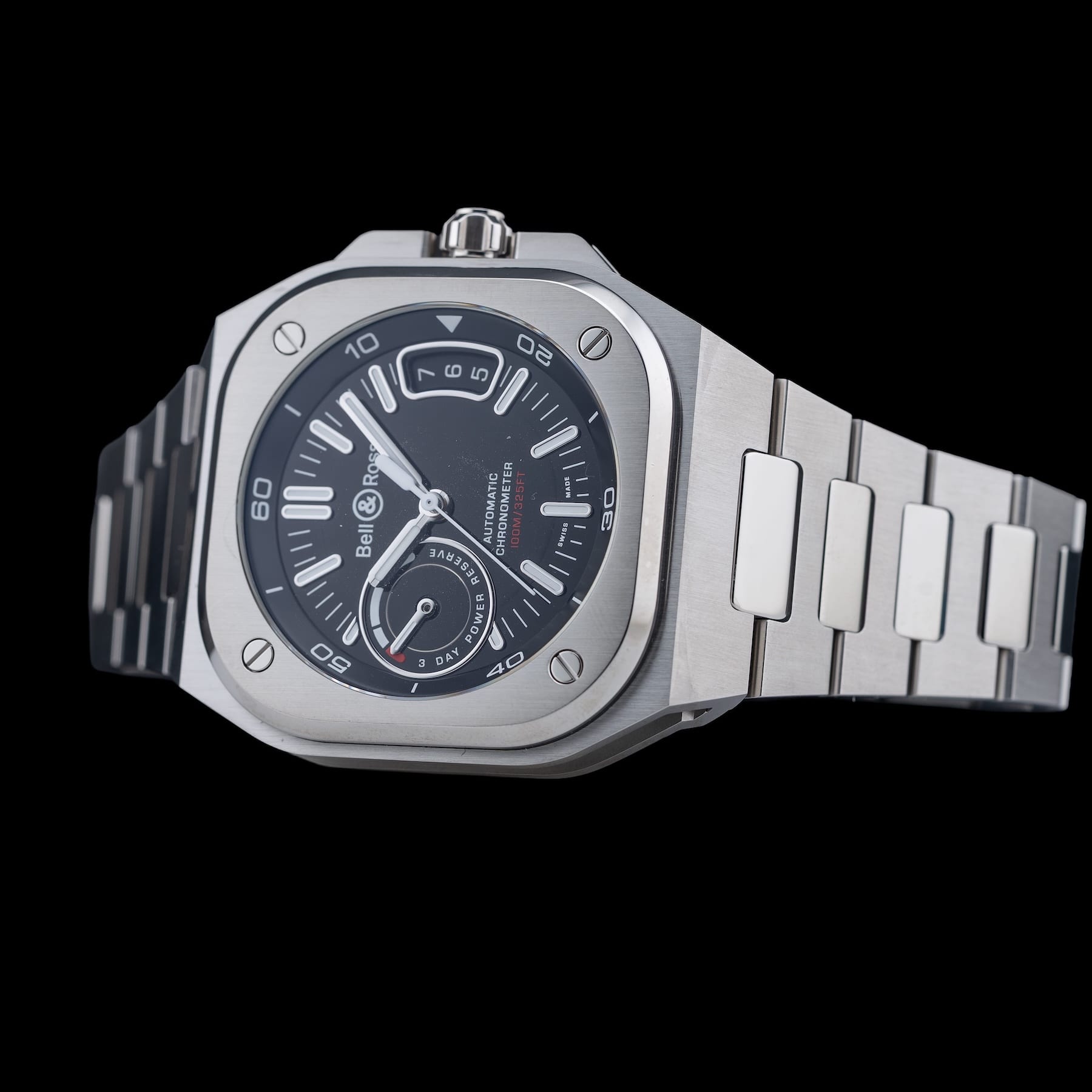 Bell & Ross BR-X5 Black on Bracelet BRX5R-BL-ST/SST
