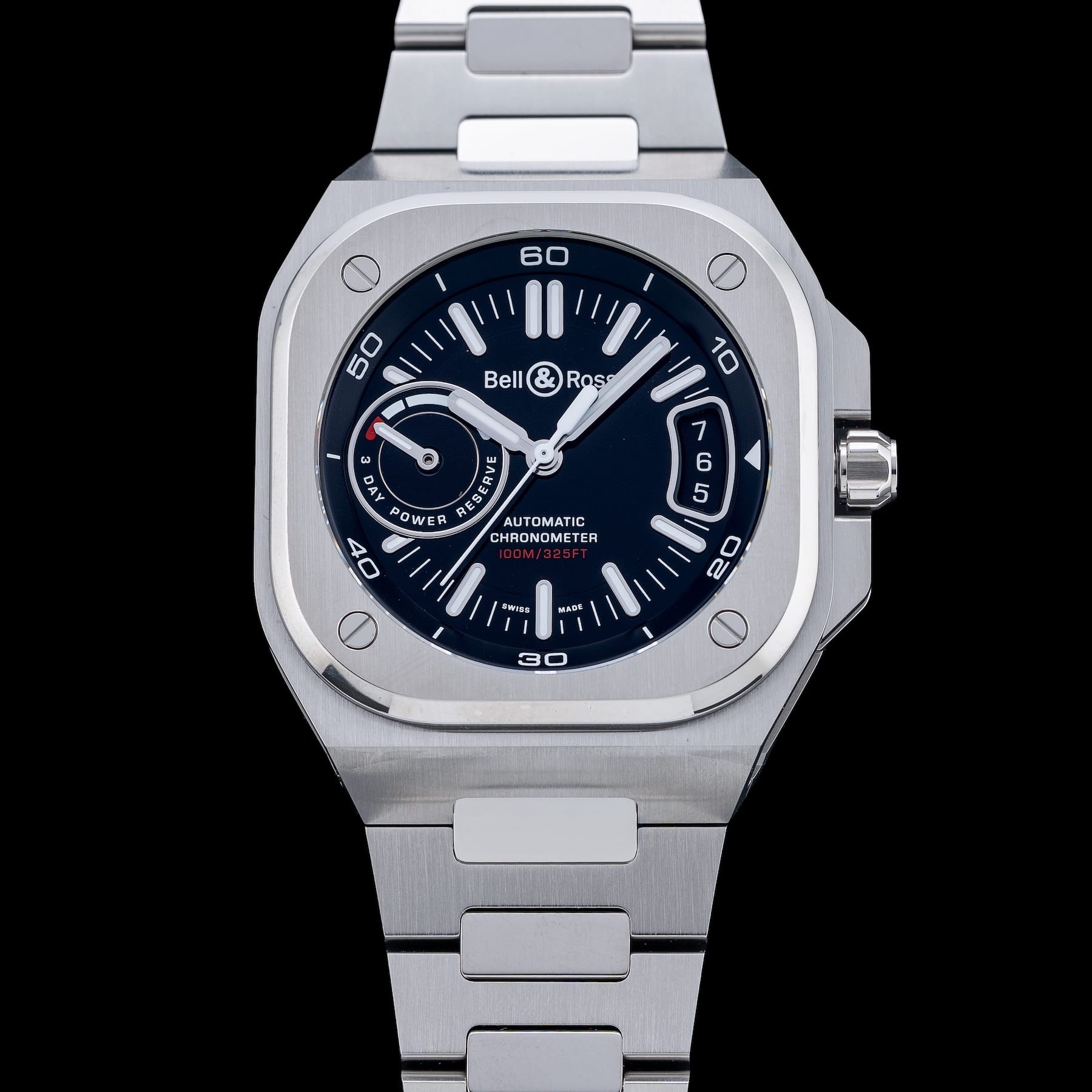Bell & Ross BR-X5 Black on Bracelet BRX5R-BL-ST/SST