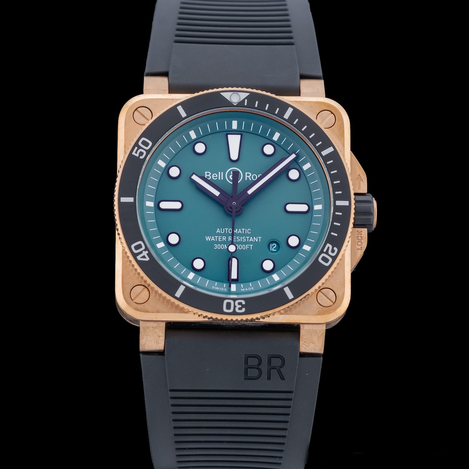 Bell & Ross BR 03-92 Diver Black and Green Bronze BR0392-D-LT-BR/SRB
