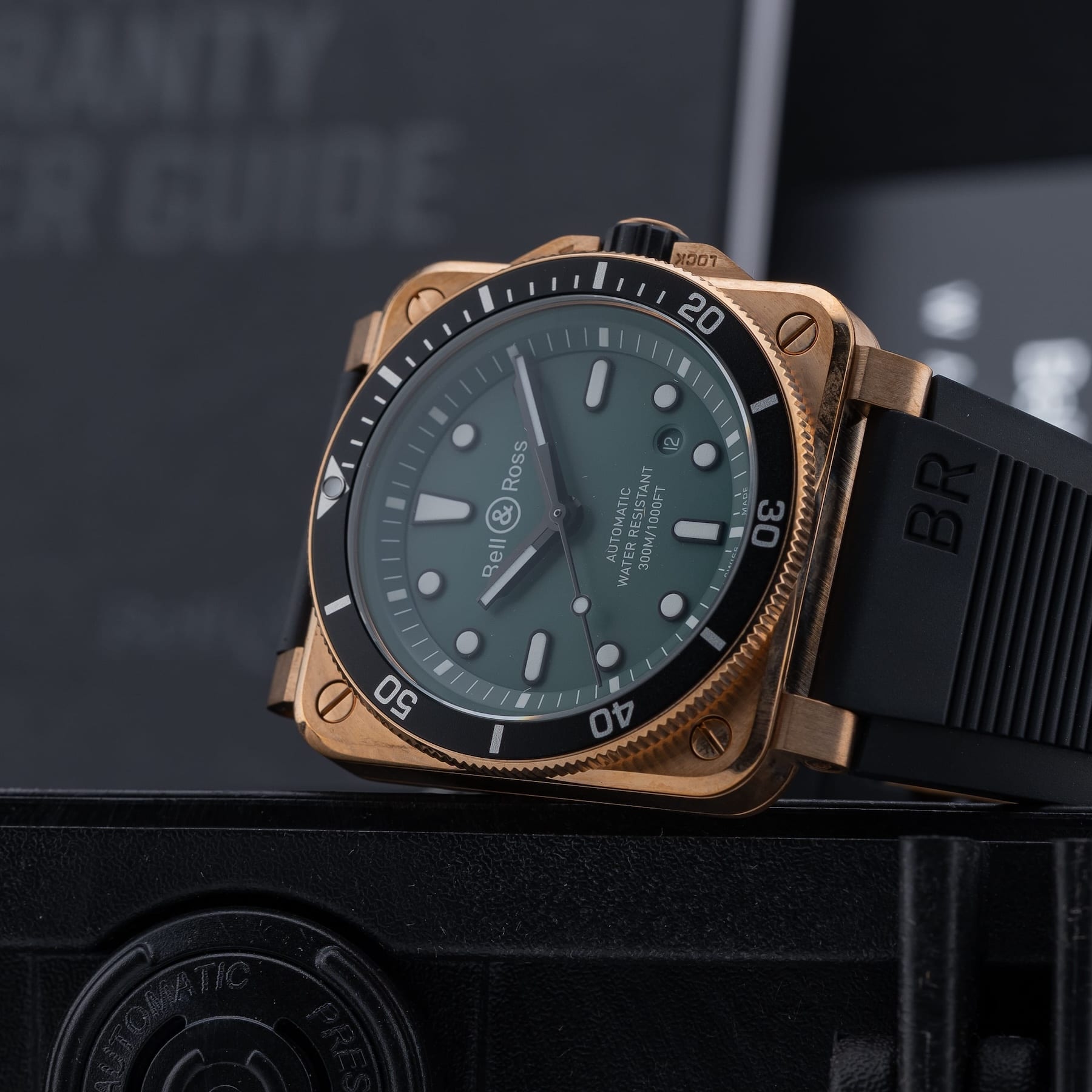 Bell & Ross BR 03-92 Diver Black and Green Bronze BR0392-D-LT-BR/SRB