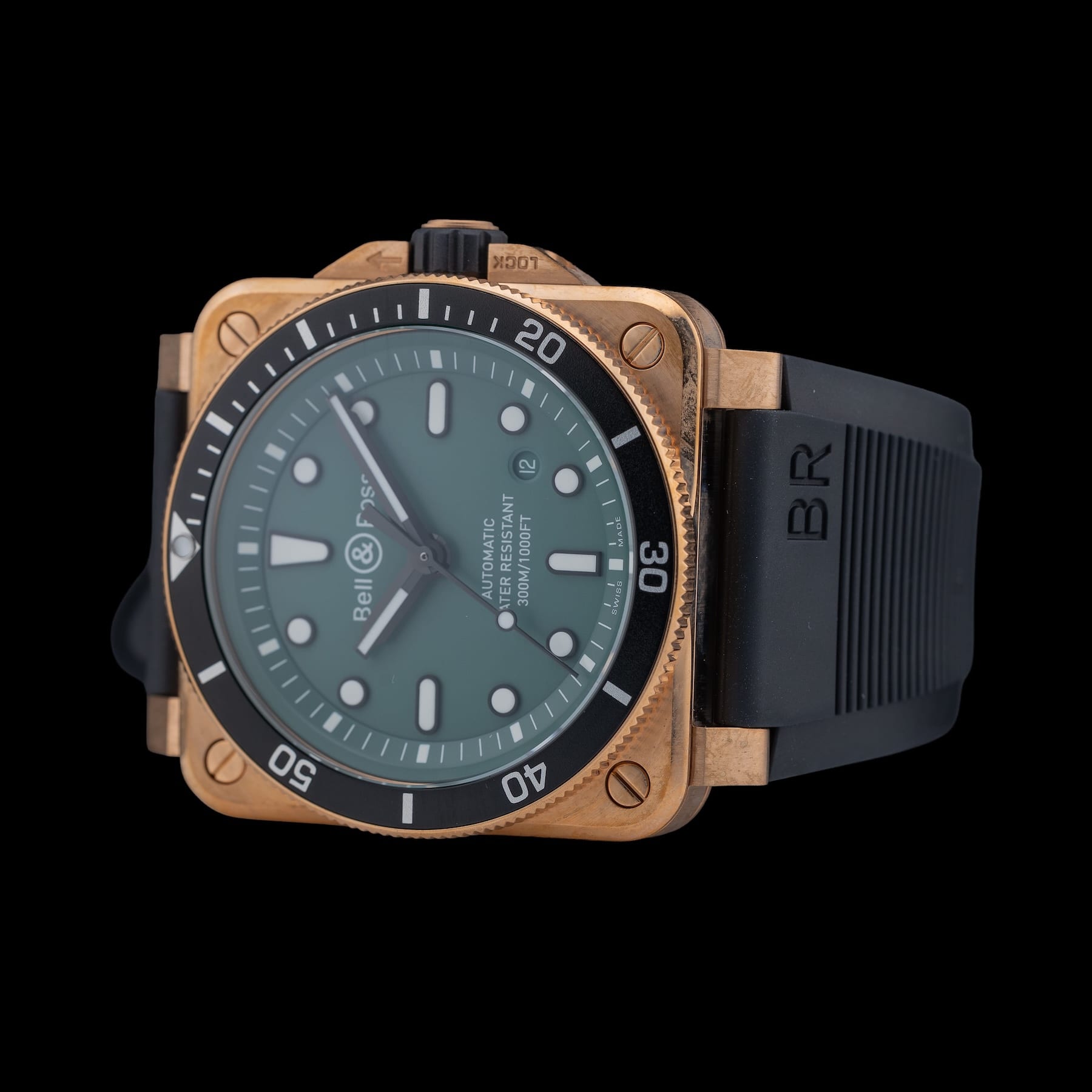 Bell & Ross BR 03-92 Diver Black and Green Bronze BR0392-D-LT-BR/SRB