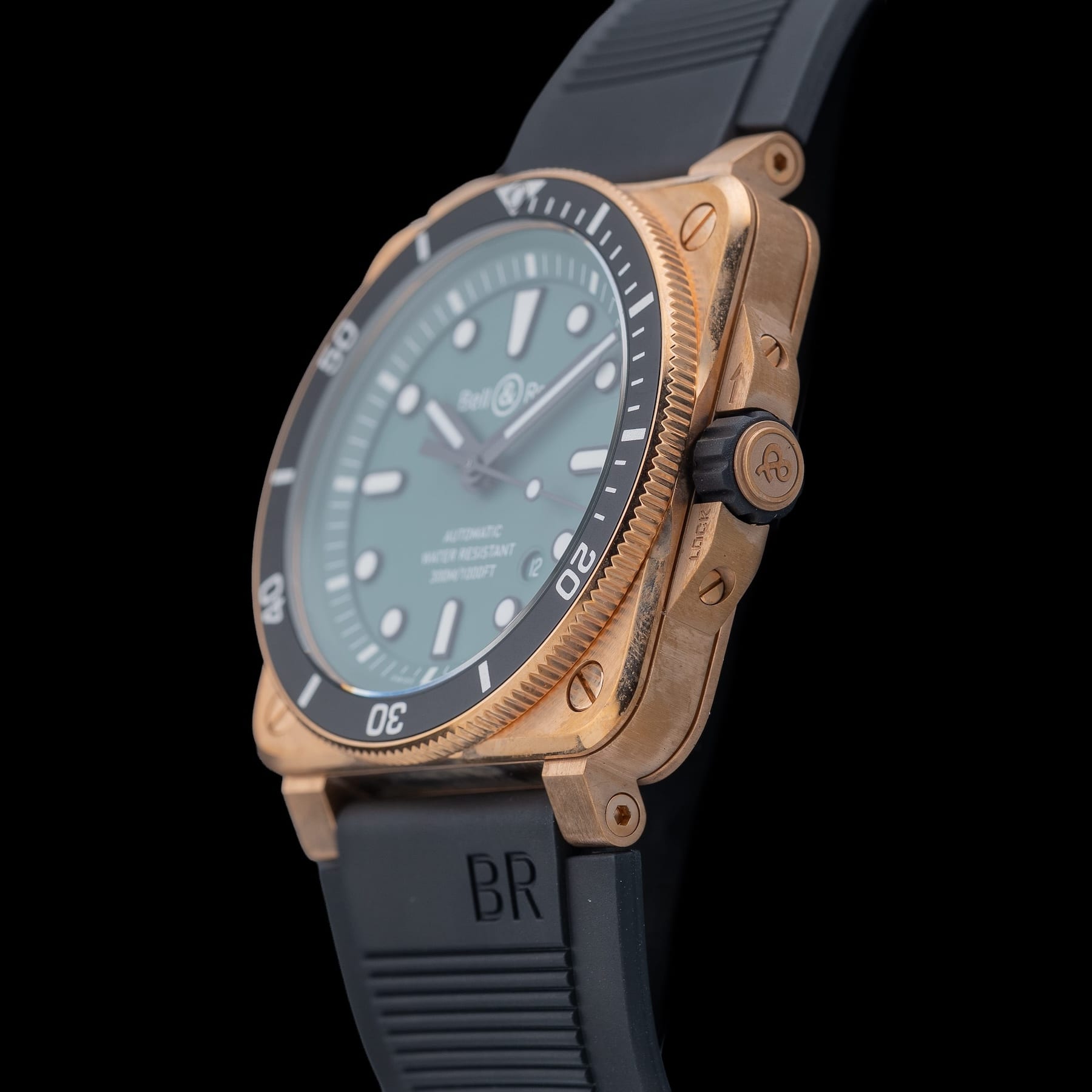 Bell & Ross BR 03-92 Diver Black and Green Bronze BR0392-D-LT-BR/SRB