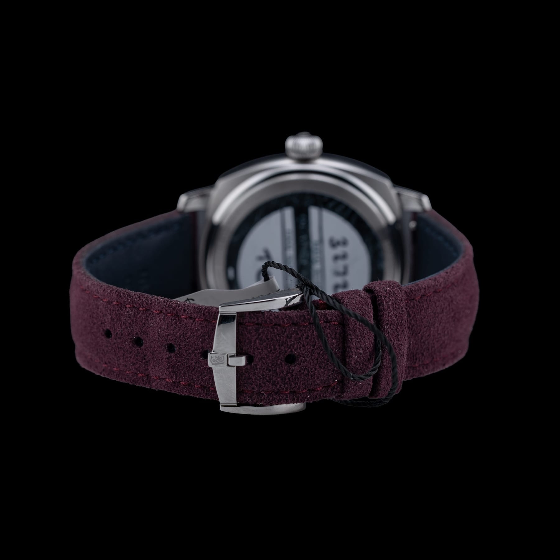 Fears Brunswick 40.5 Jump Hour 'Barleycorn Plum' on Strap BS240.500A.011.022