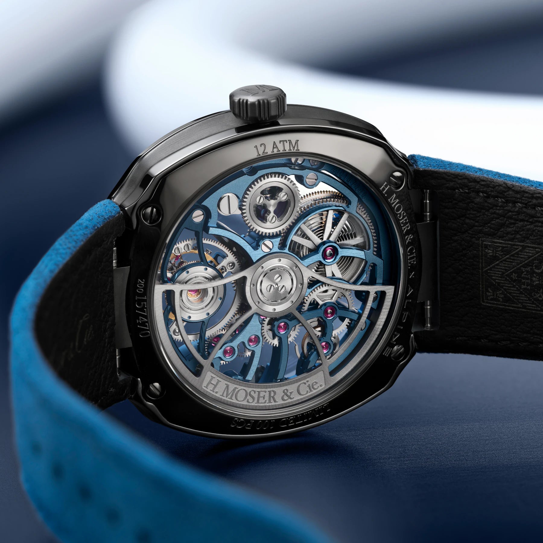 H. Moser & Cie. Streamliner Torubillon Skeleton Ceramic Alpine Limited Edition 6814-2100