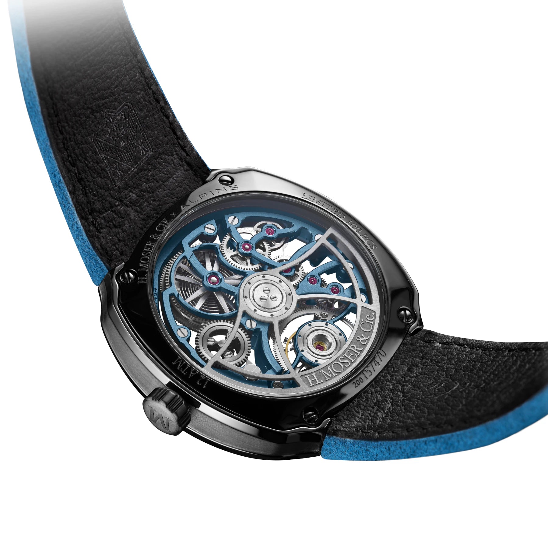 H. Moser & Cie. Streamliner Torubillon Skeleton Ceramic Alpine Limited Edition 6814-2100